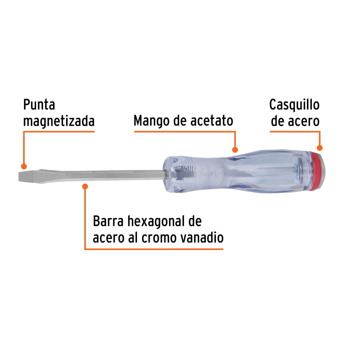 Desarmador plano de golpe 3/16´´ x 3´´, Truper Expert2
