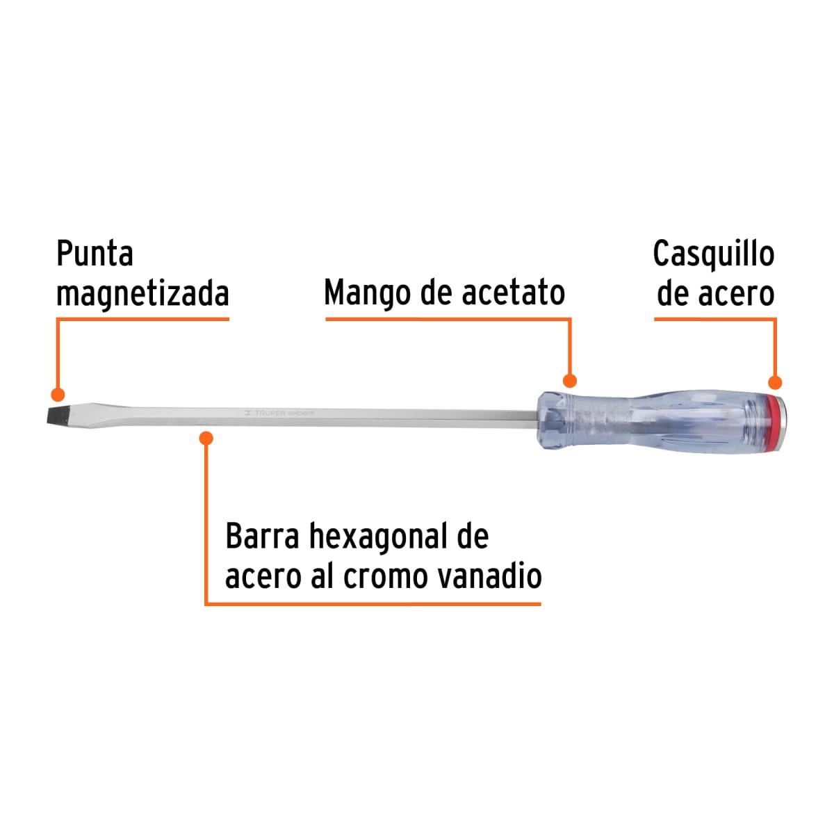 Desarmador Plano de golpe 3/8'' x 10''. truper expert2