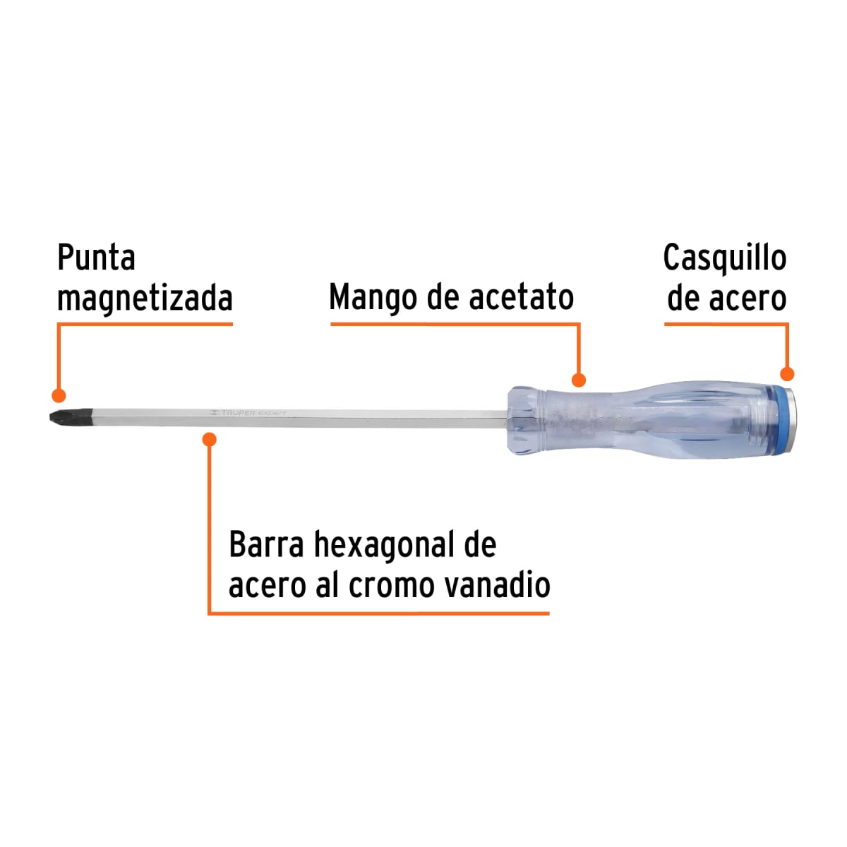 Desarmador de cruz de golpe 5/16'' x 8'' Truper expert2