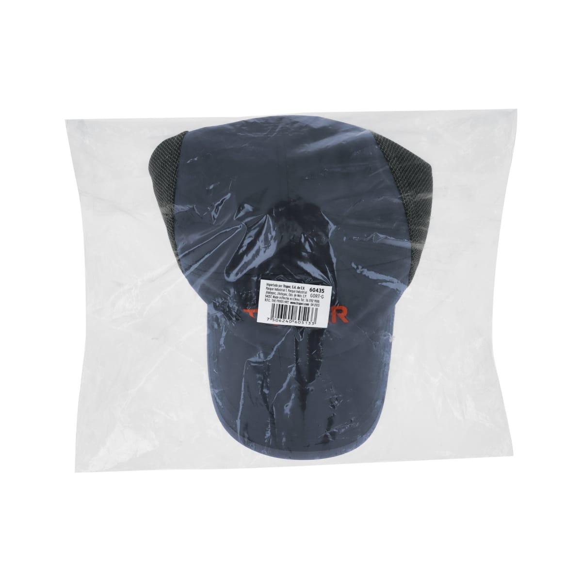 Gorra truper color gris. 100% poliéster respirable2