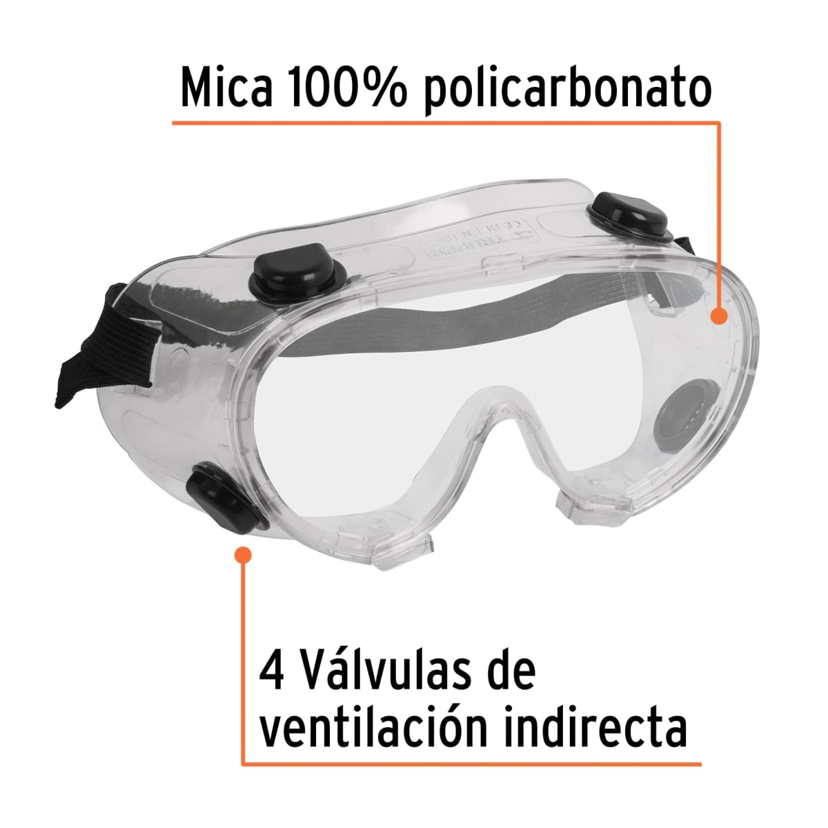 Goggles de seguridad con válvulas de ventilación indirecta Truper2