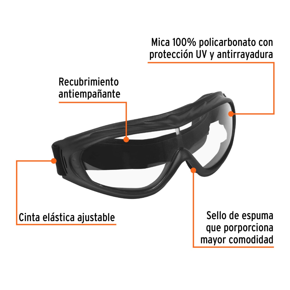 Goggles de seguridad ultra ligeros antiempaño Truper2