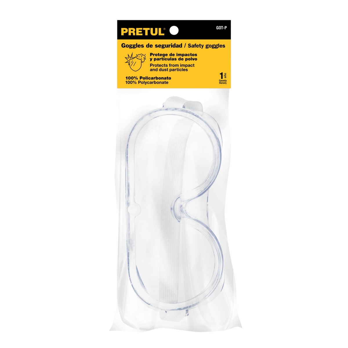 Goggles de seguridad con ventilación directa. pretul3
