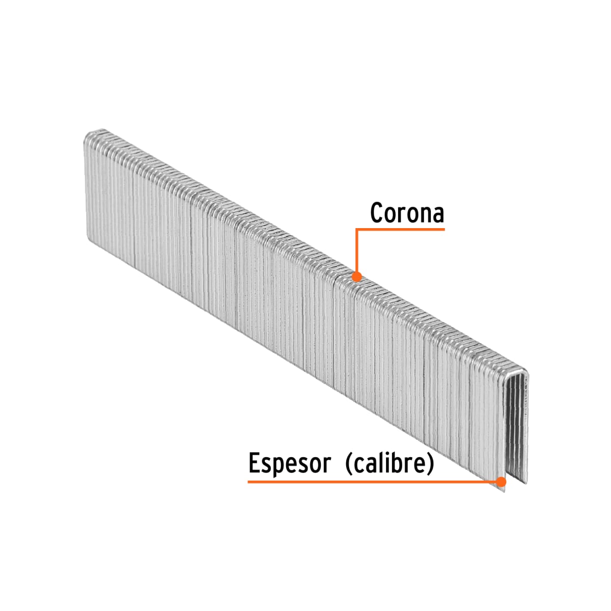Caja con 5000 grapas corona 1/4´´ calibre 18, 22mm p/ENNE-120 Truper3