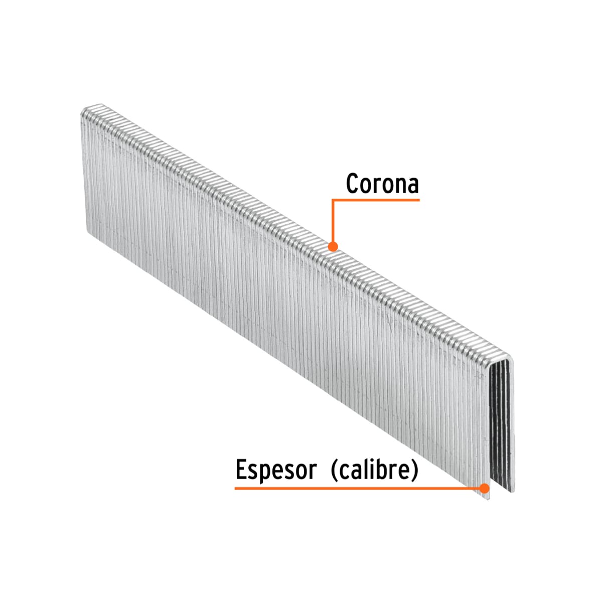 Caja con 5000 grapas corona 1/4´´ calibre 18, 25mm p/ENNE-120 Truper3