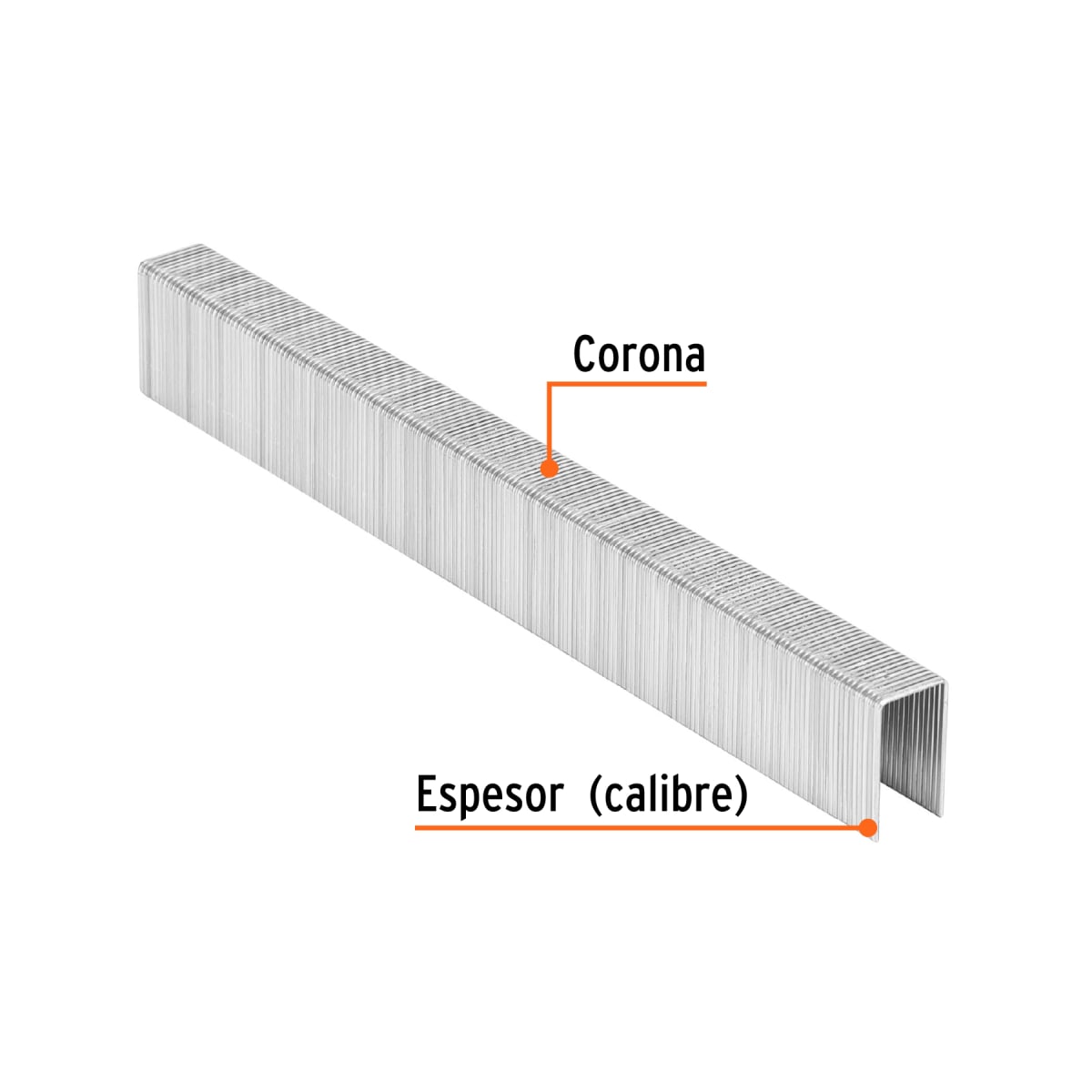 Caja con 5000 grapas corona 3/8´´ calibre 22, 16mm p/ENNE-70 Truper2