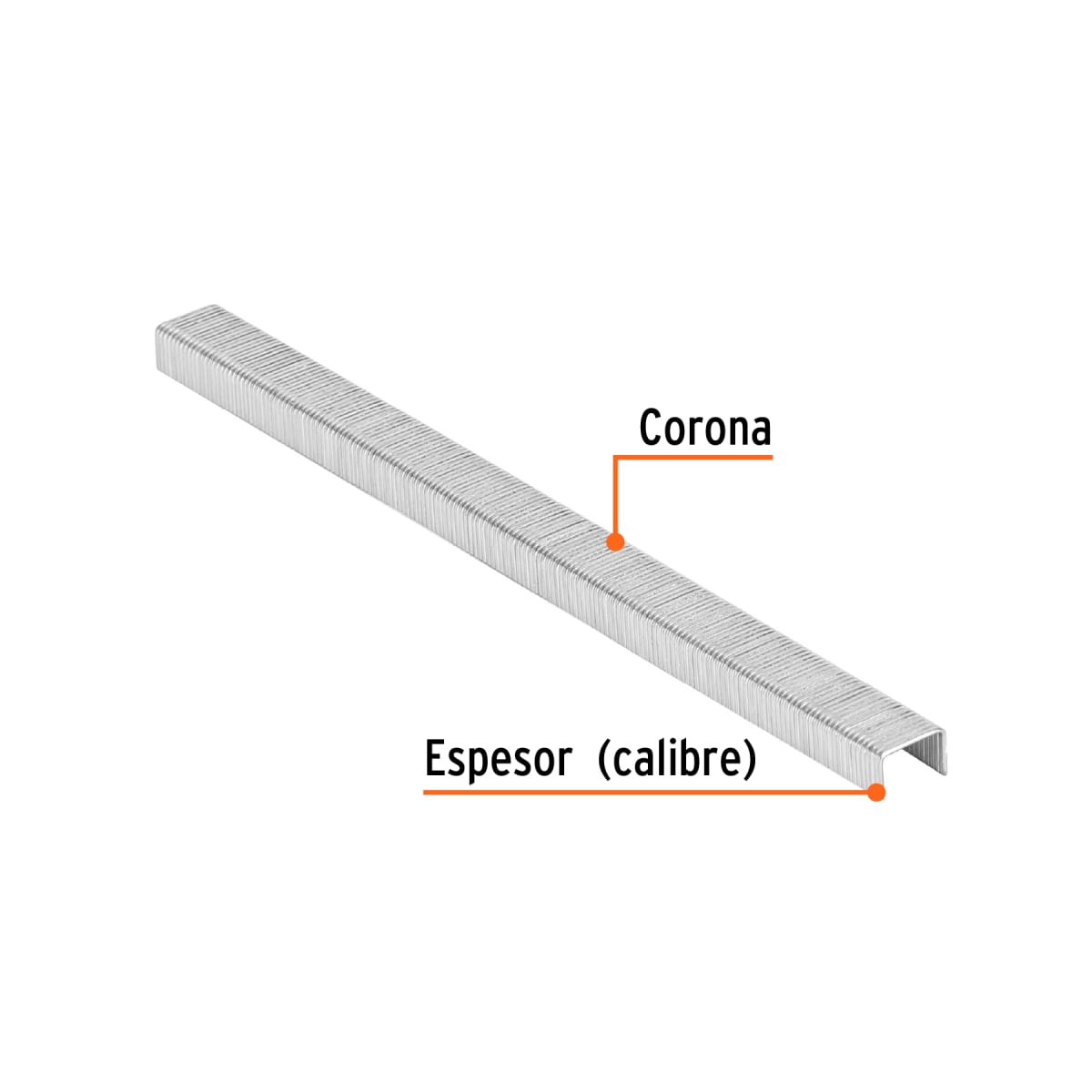 Caja con 5000 grapas corona 3/8'' calibre 22, 6mm p/ENNE-70 Truper2