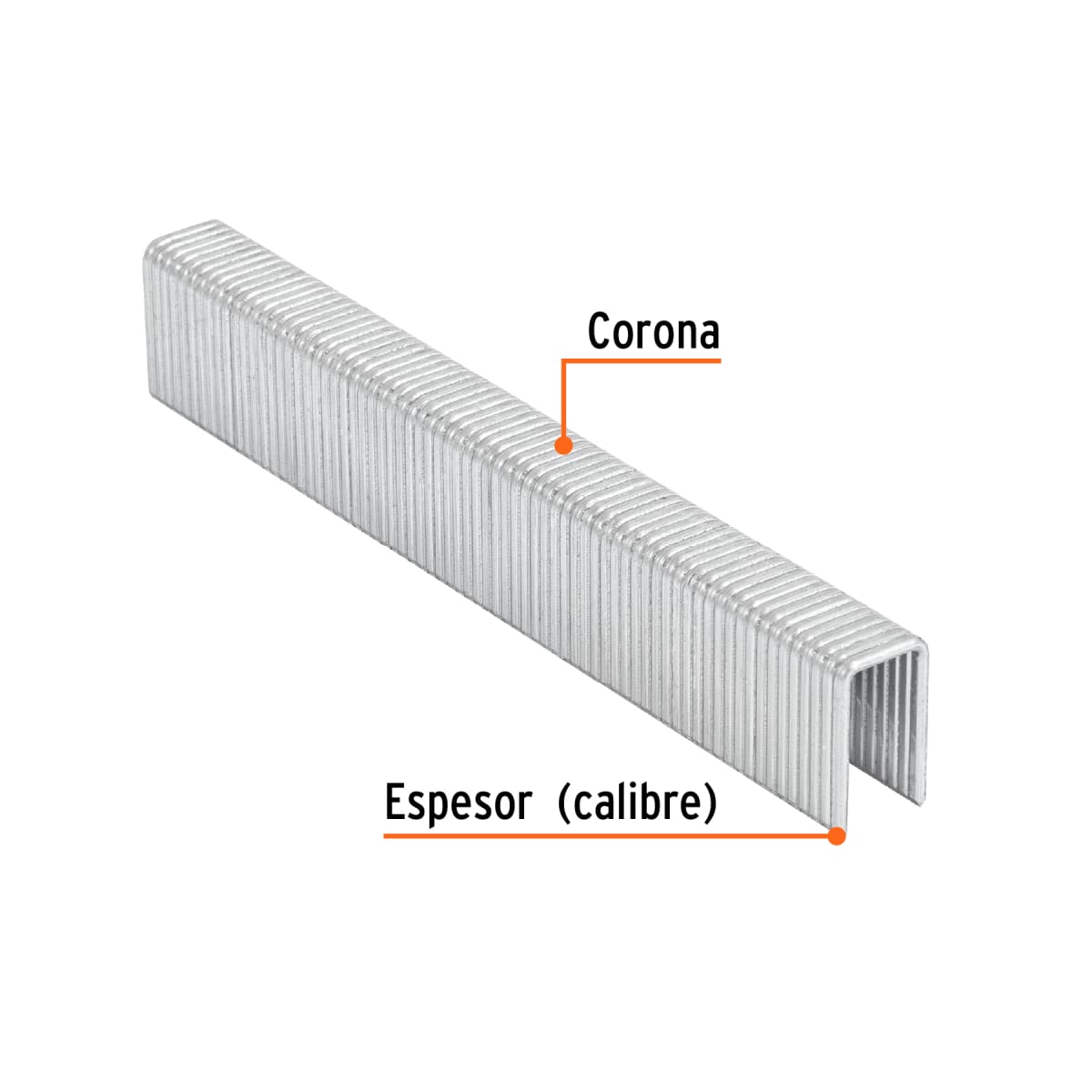 Caja con 1000 grapas corona 7/16´´ cal. 16, 19mm p/ENNE-160 Truper3