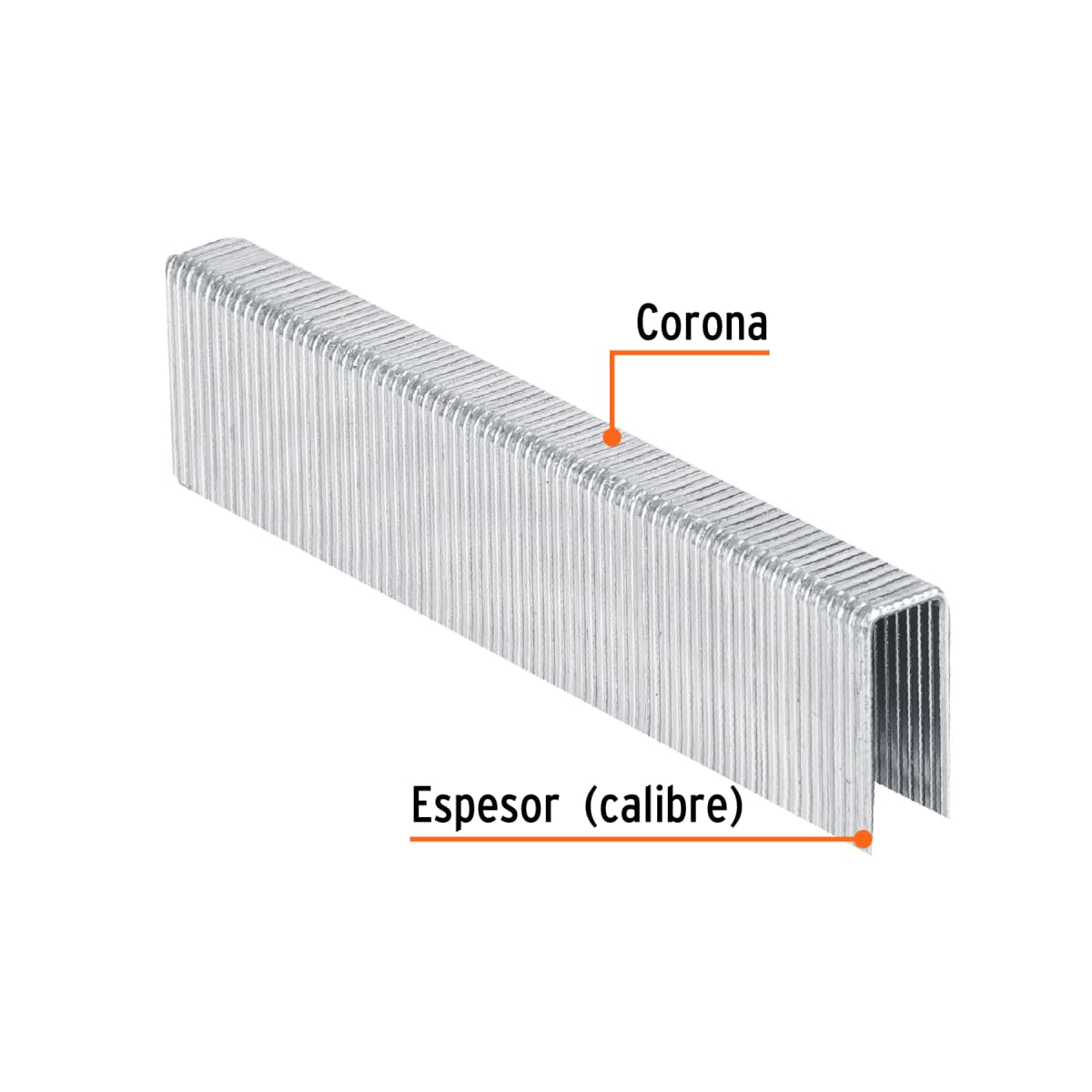 Caja con 1000 grapas corona 7/16´´ cal. 16, 25mm p/ENNE-160 Truper2