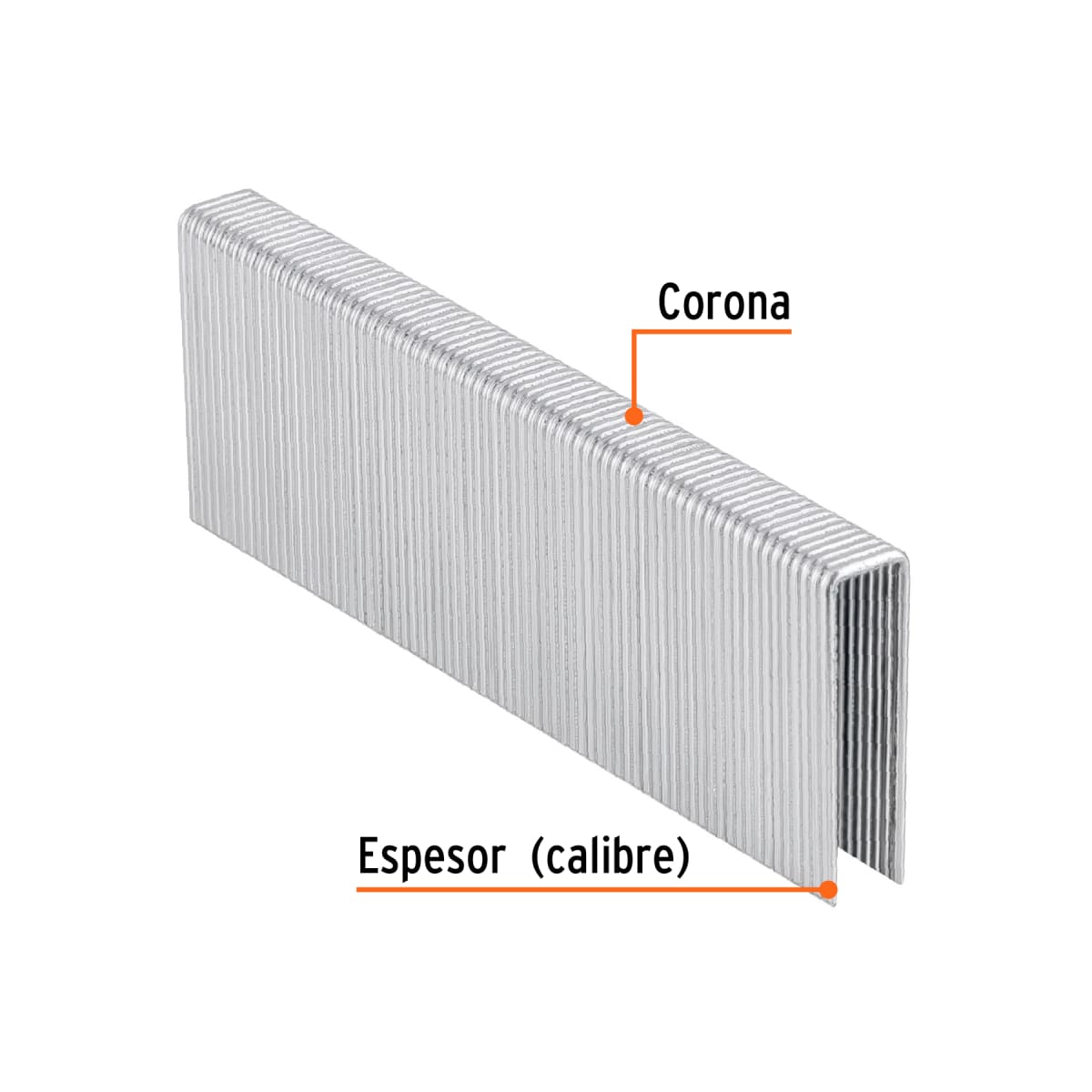 Caja con 1000 grapas corona 7/16´´ cal. 16, 38mm p/ENNE-160 Truper3