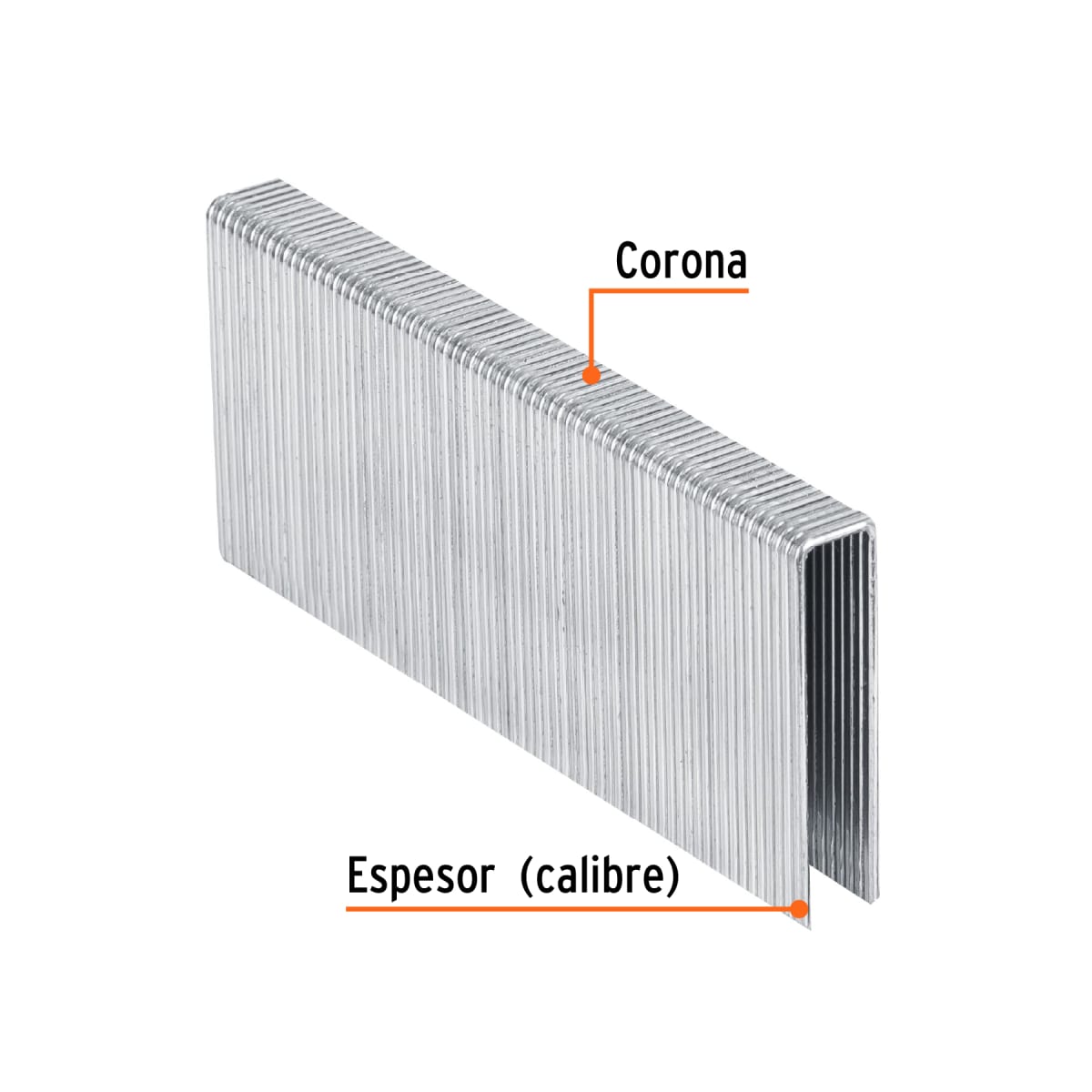 Caja con 1000 grapas corona 7/16´´ cal. 16, 45mm p/ENNE-160 Truper3