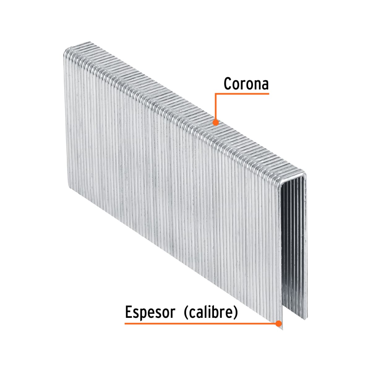 Caja con 1000 grapas corona 7/16´´ cal. 16, 50mm p/ENNE-160 Truper3