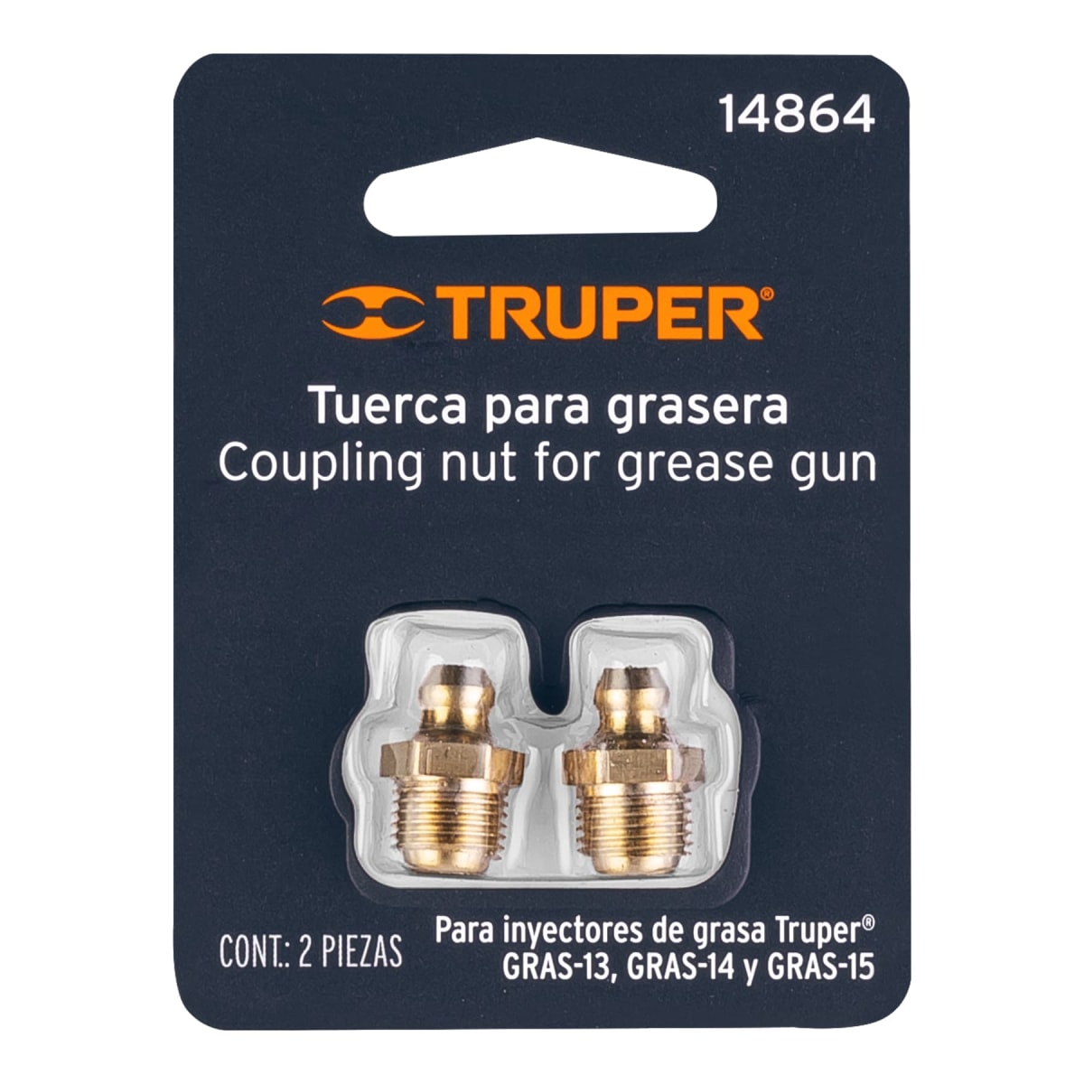 Tuercas para engrasadoras, 2 piezas, Truper3