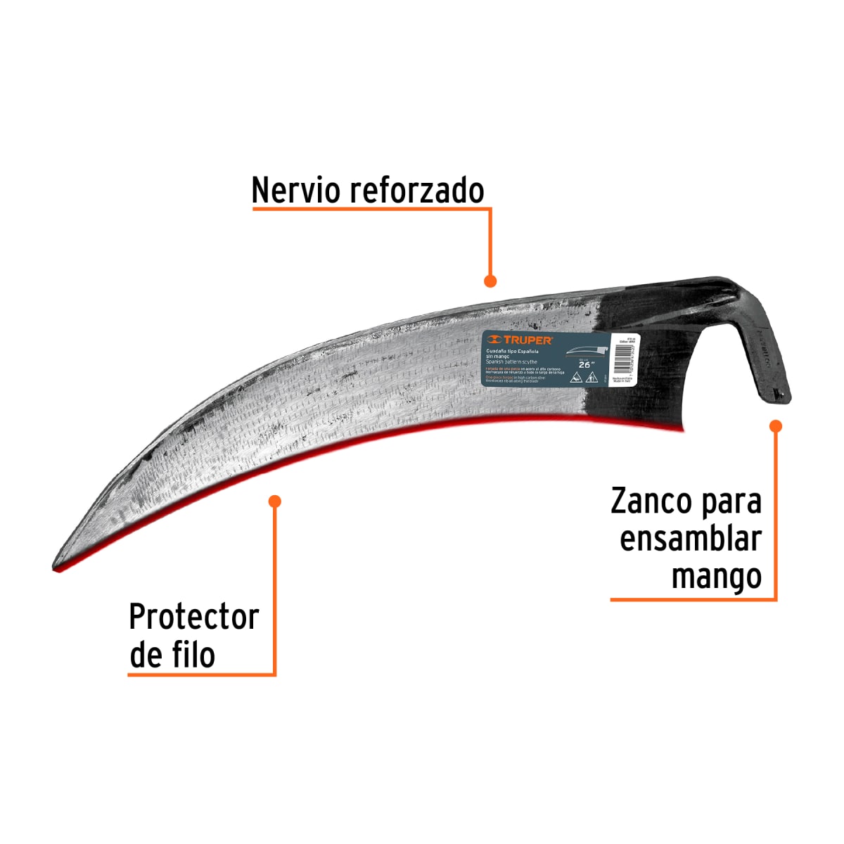 Guadaña tipo española de 26´´, Truper2