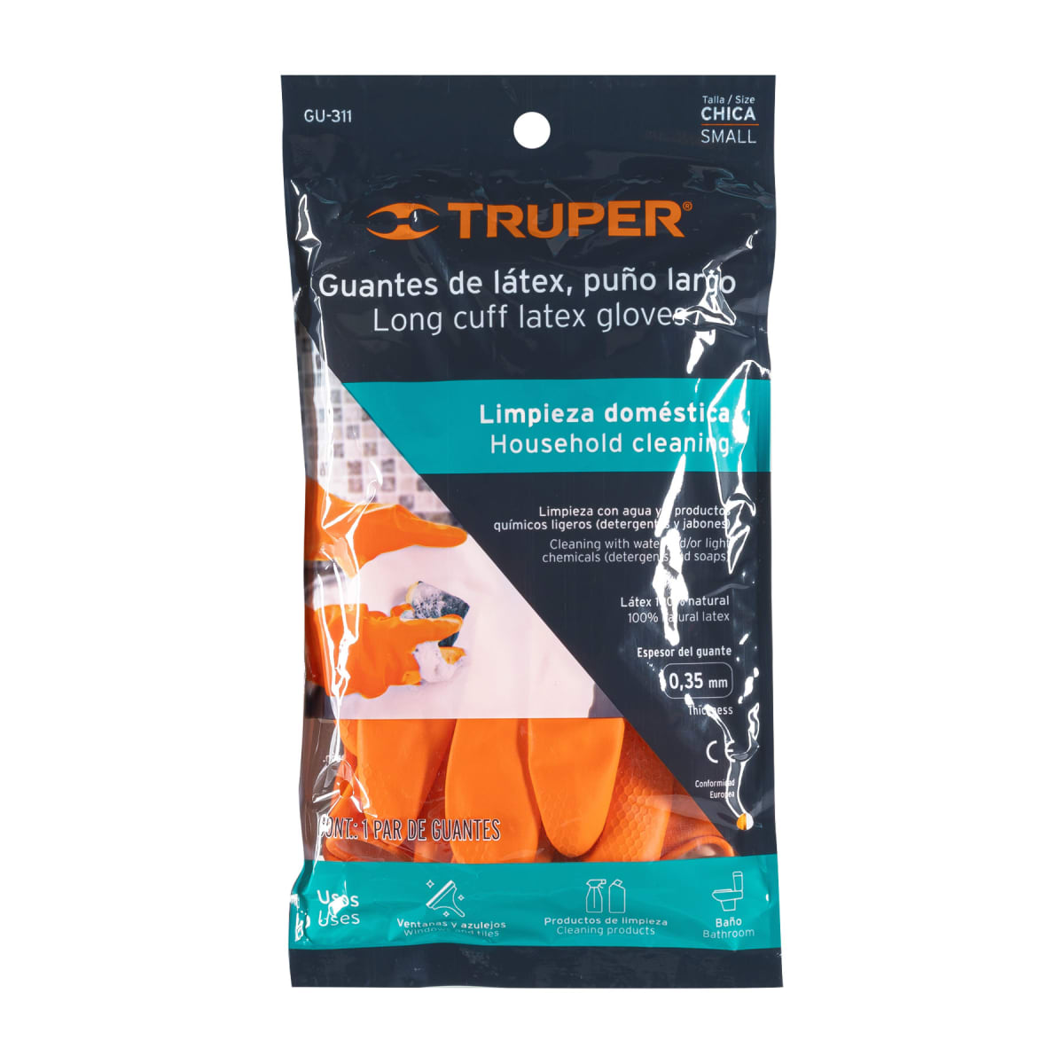 Guantes de látex para limpieza, chicos, Truper3