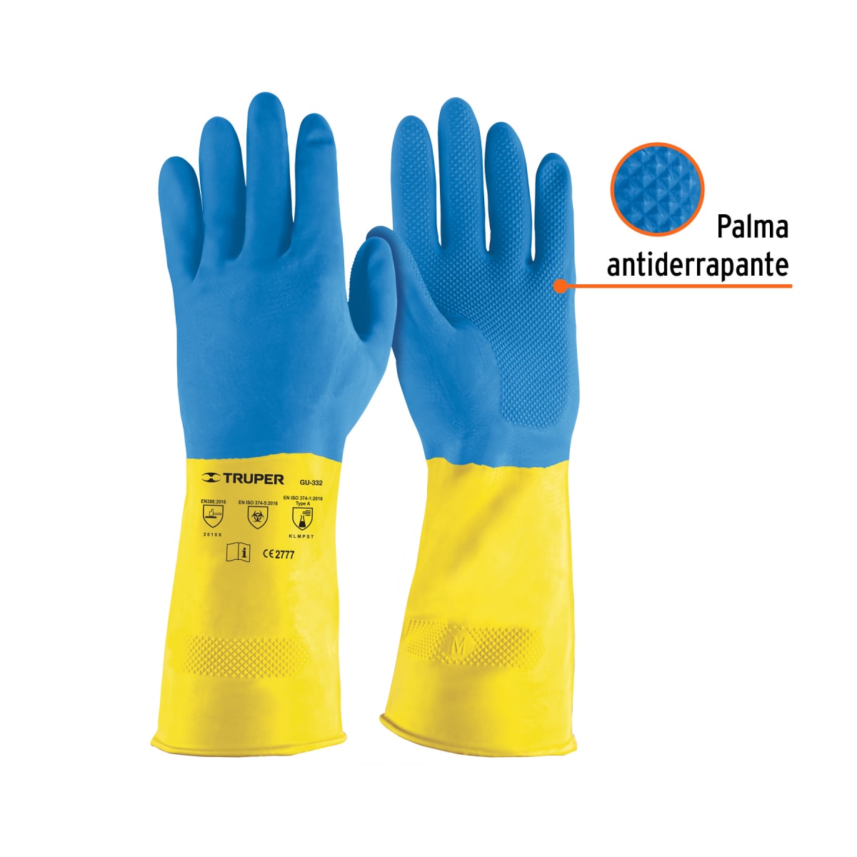 Guantes de látex reforzados para limpieza, medianos, Truper2