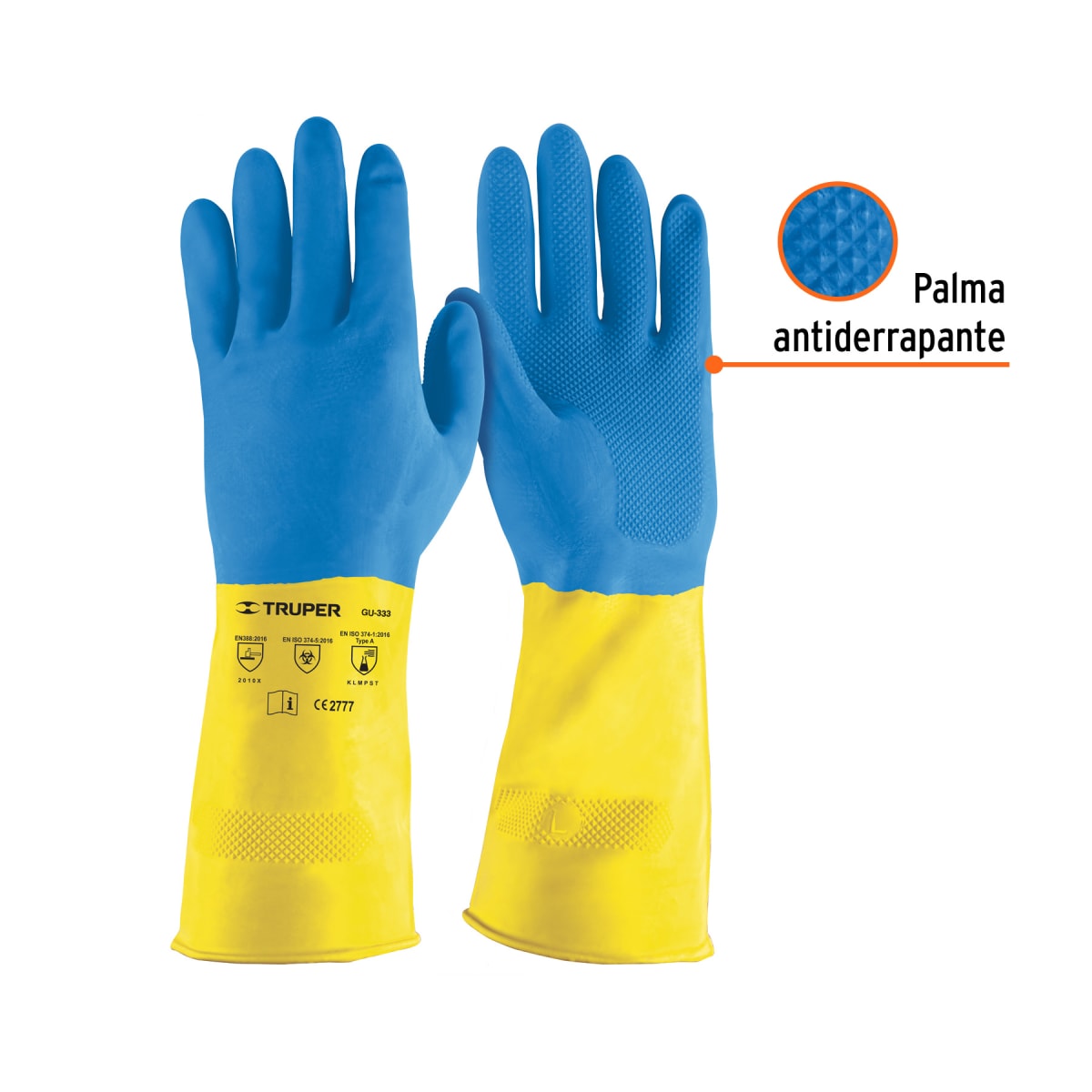 Guantes de látex reforzados para limpieza, grandes, Truper2