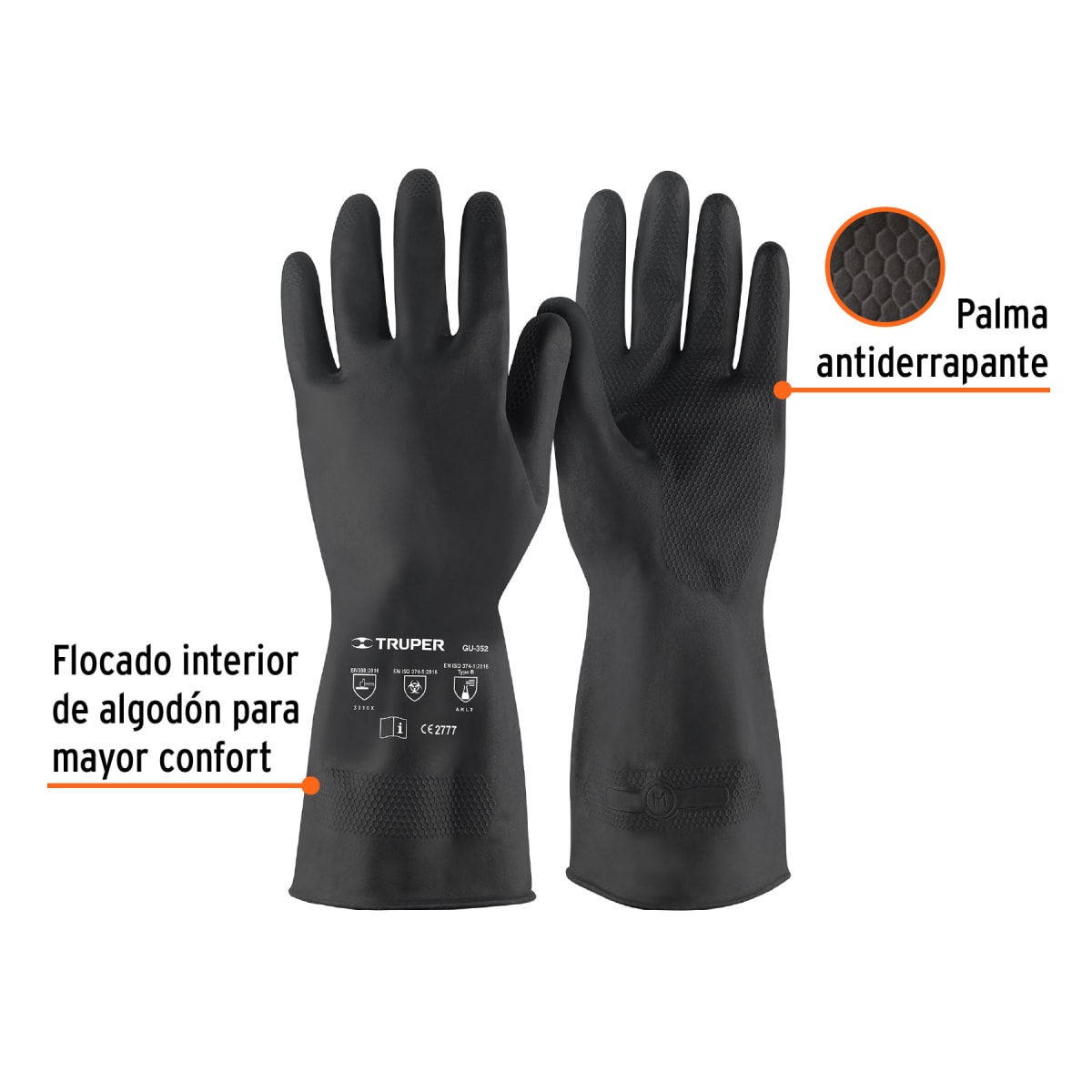 Guantes de látex para pintor, medianos, Truper2