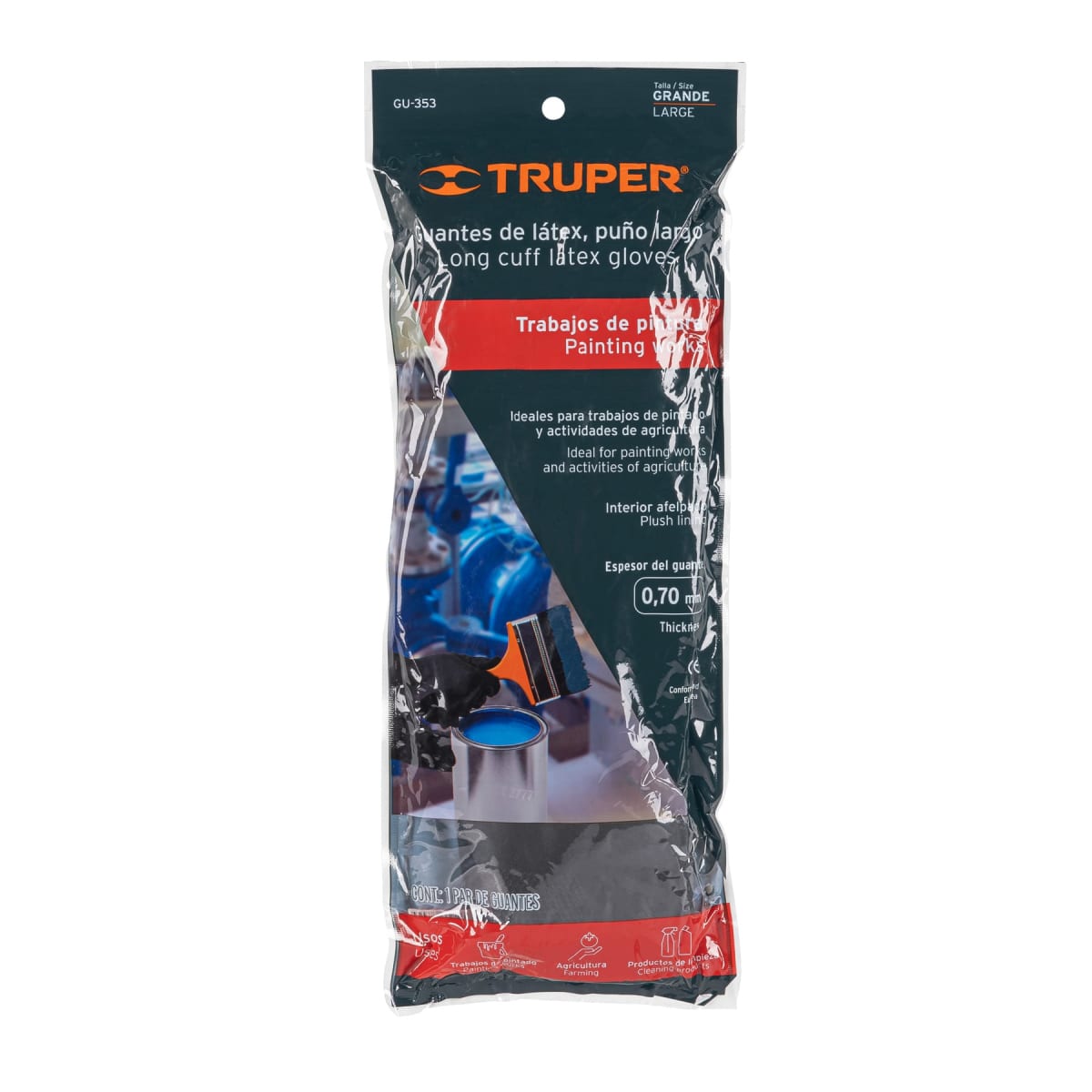 Guantes de látex para pintor. grandes. truper6