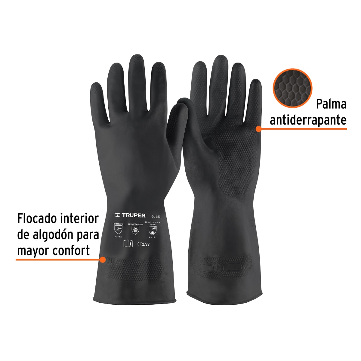 Guantes de látex para pintor. grandes. truper2