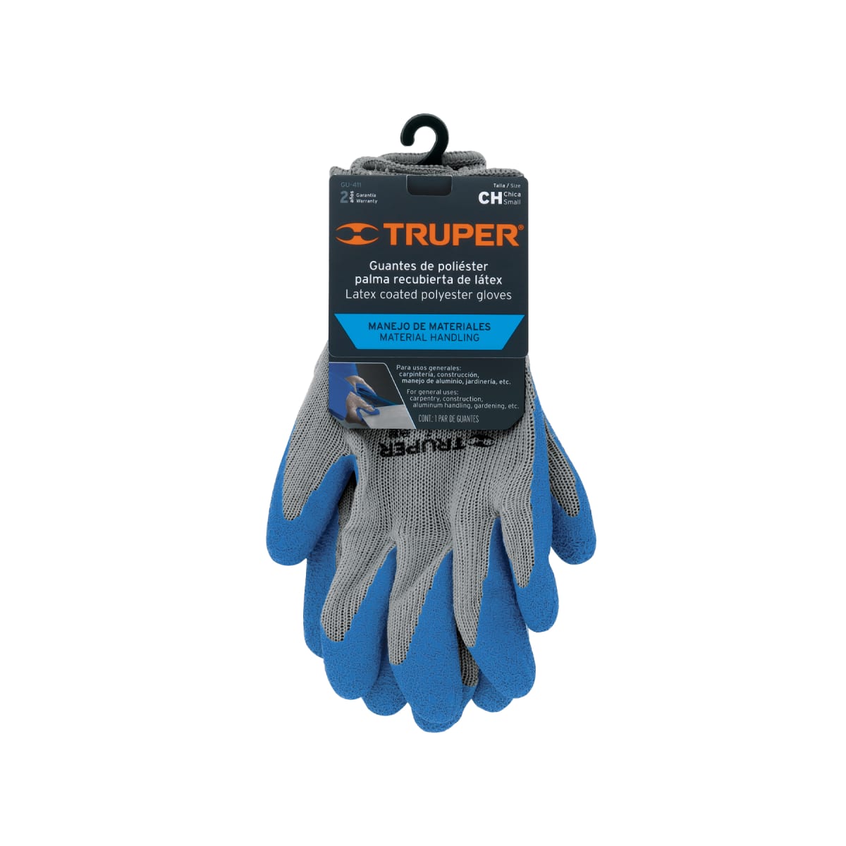 Guantes de poliéster recubiertos de latex, CH, Truper4