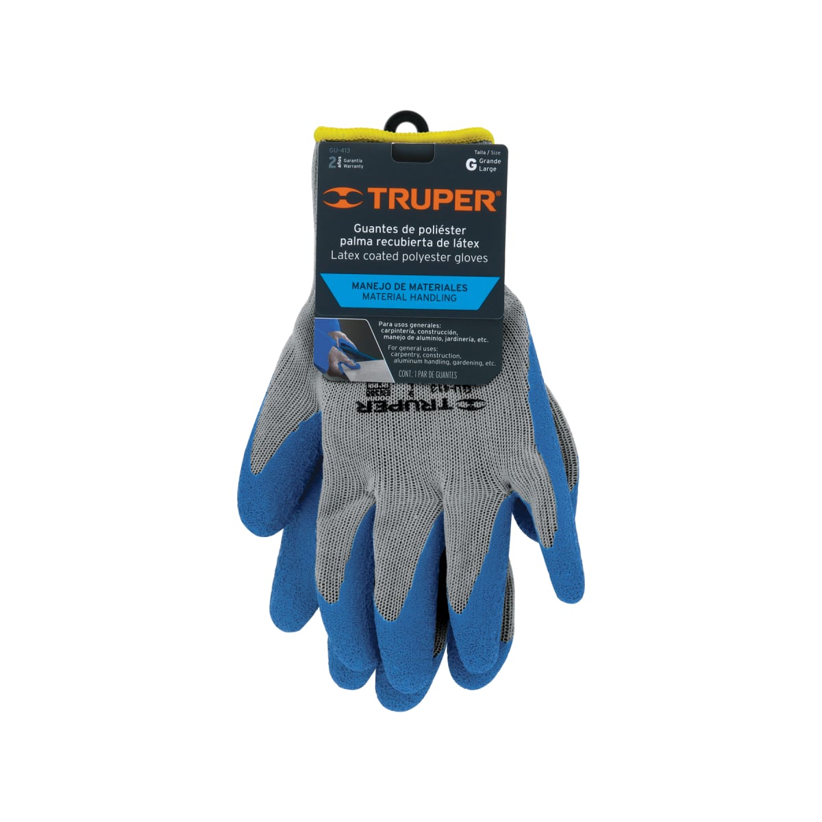 Guantes de poliéster recubiertos de latex. g. truper4