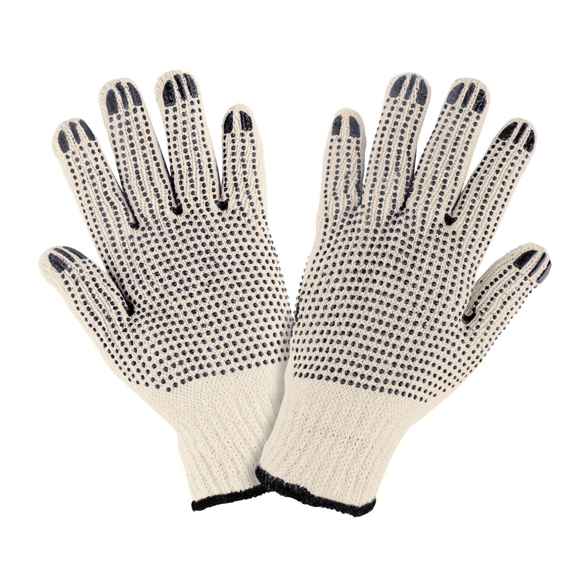 Guantes de algodón con puntos de PVC en palma y dorso,Pretul1