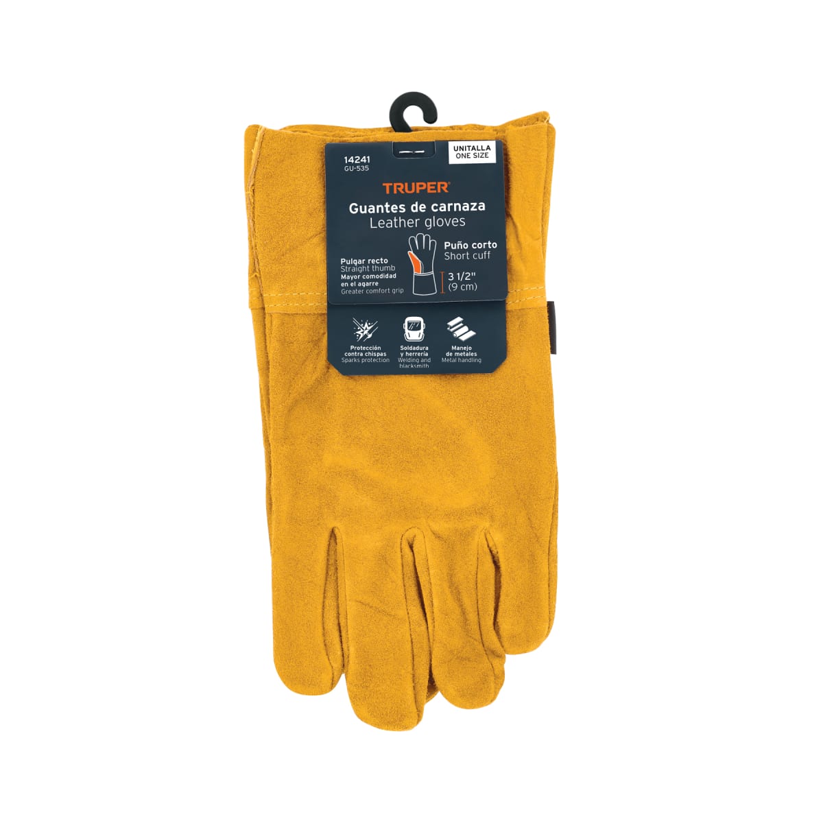 Guantes de carnaza. cortos. unitalla. truper4