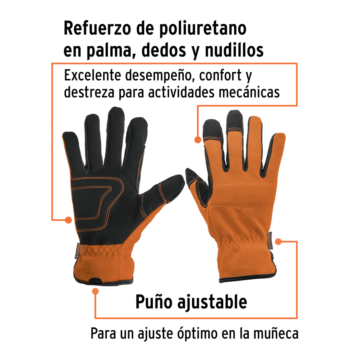 Guantes para mecánico palma reforzada Truper2