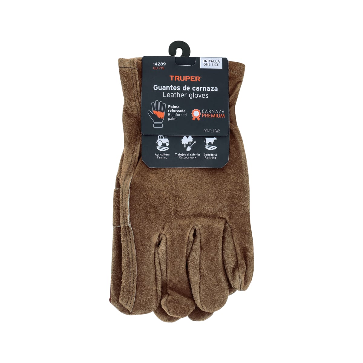 Guantes de carnaza premium para electricista Truper3