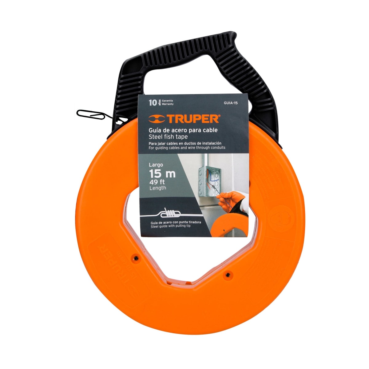 Guía de acero de 15 m para cable Truper4