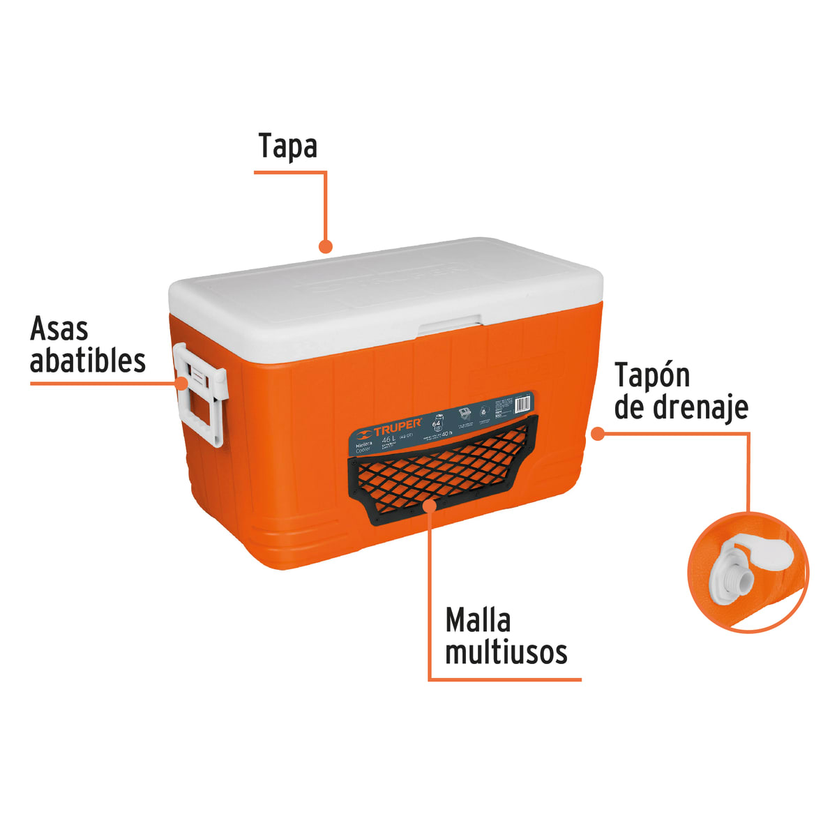 Cooler de 46 Litros Truper3