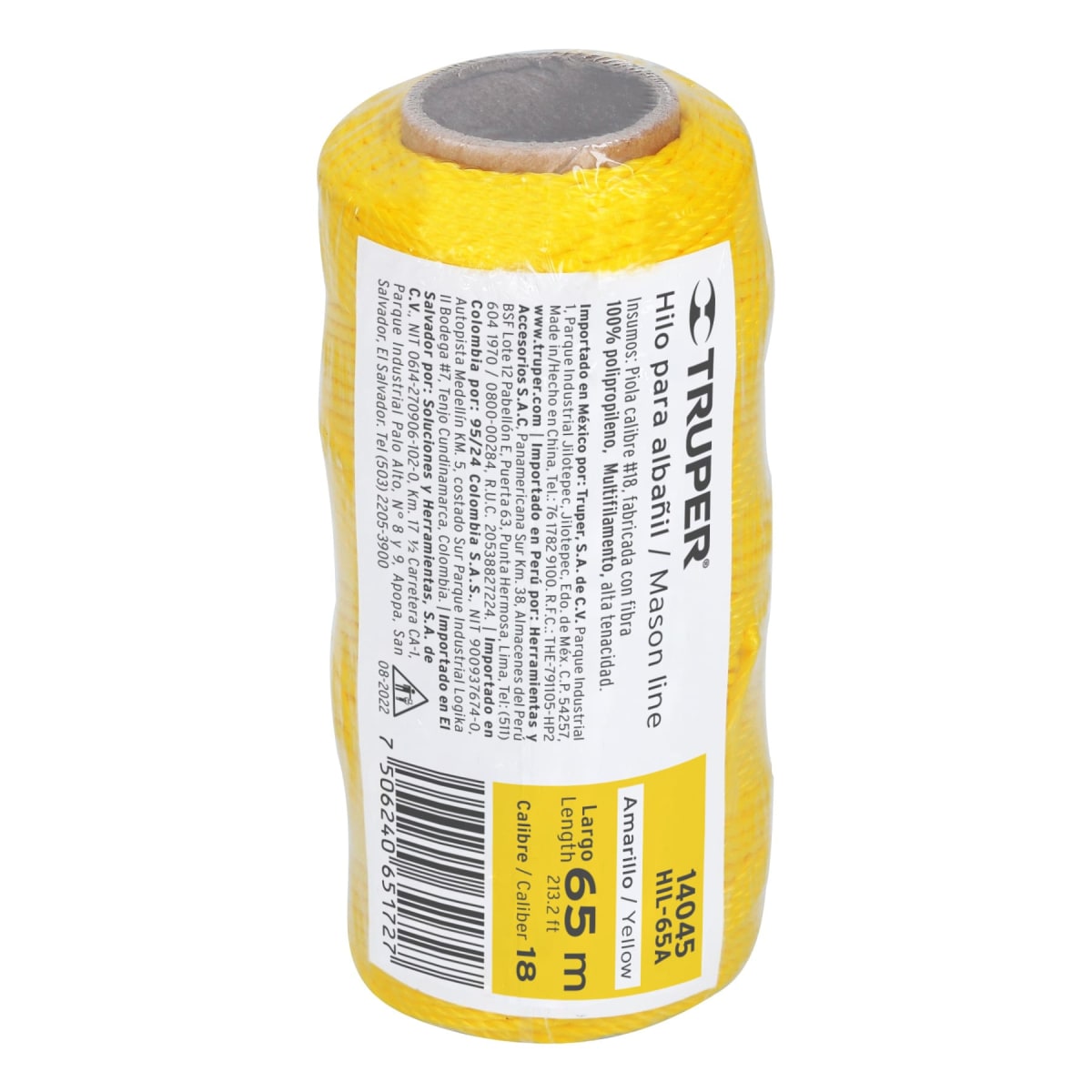 Carrete con 65 m de hilo para albañil amarillo, Truper3