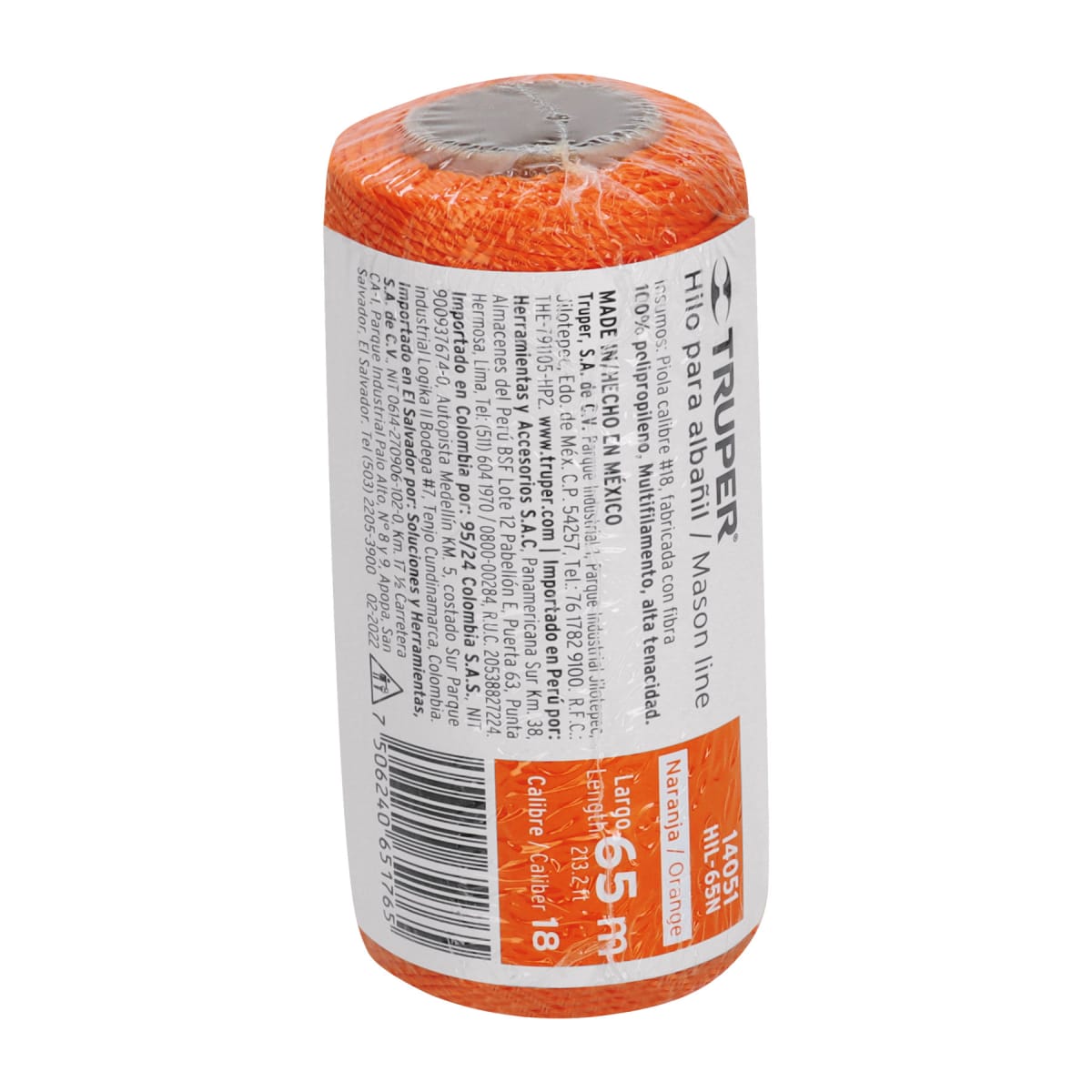 Carrete con 65 m de hilo para albañil naranja Truper3