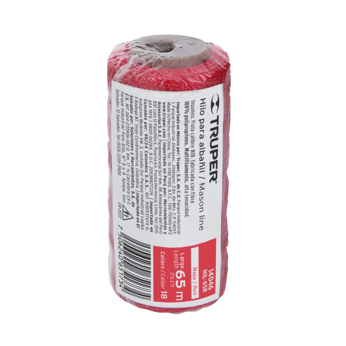 Carrete con 65 m de hilo para albañil rojo, Truper3