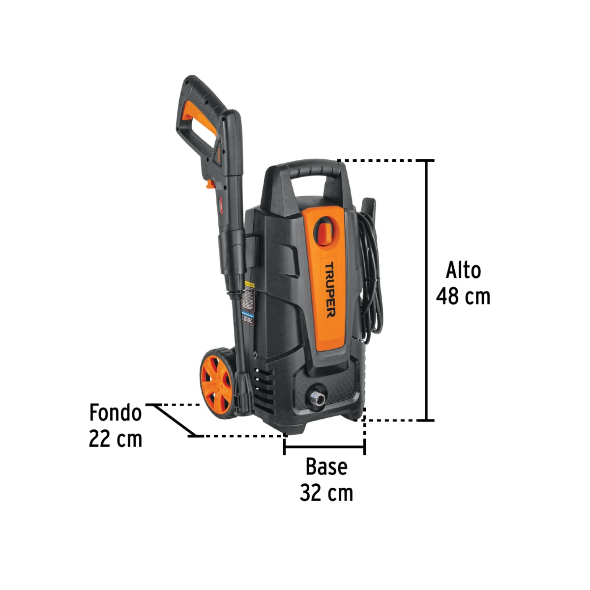 Combo Hidrolavadora 1500Psi +escobilla para lavar llantas Total4