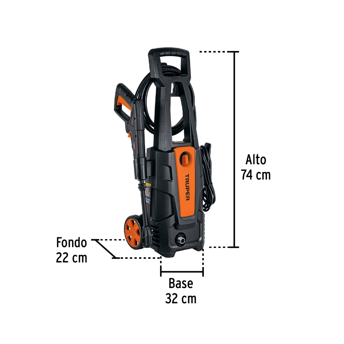 Combo Hidrolavadora 1800psi + manguera de 20m con pistola Truper3