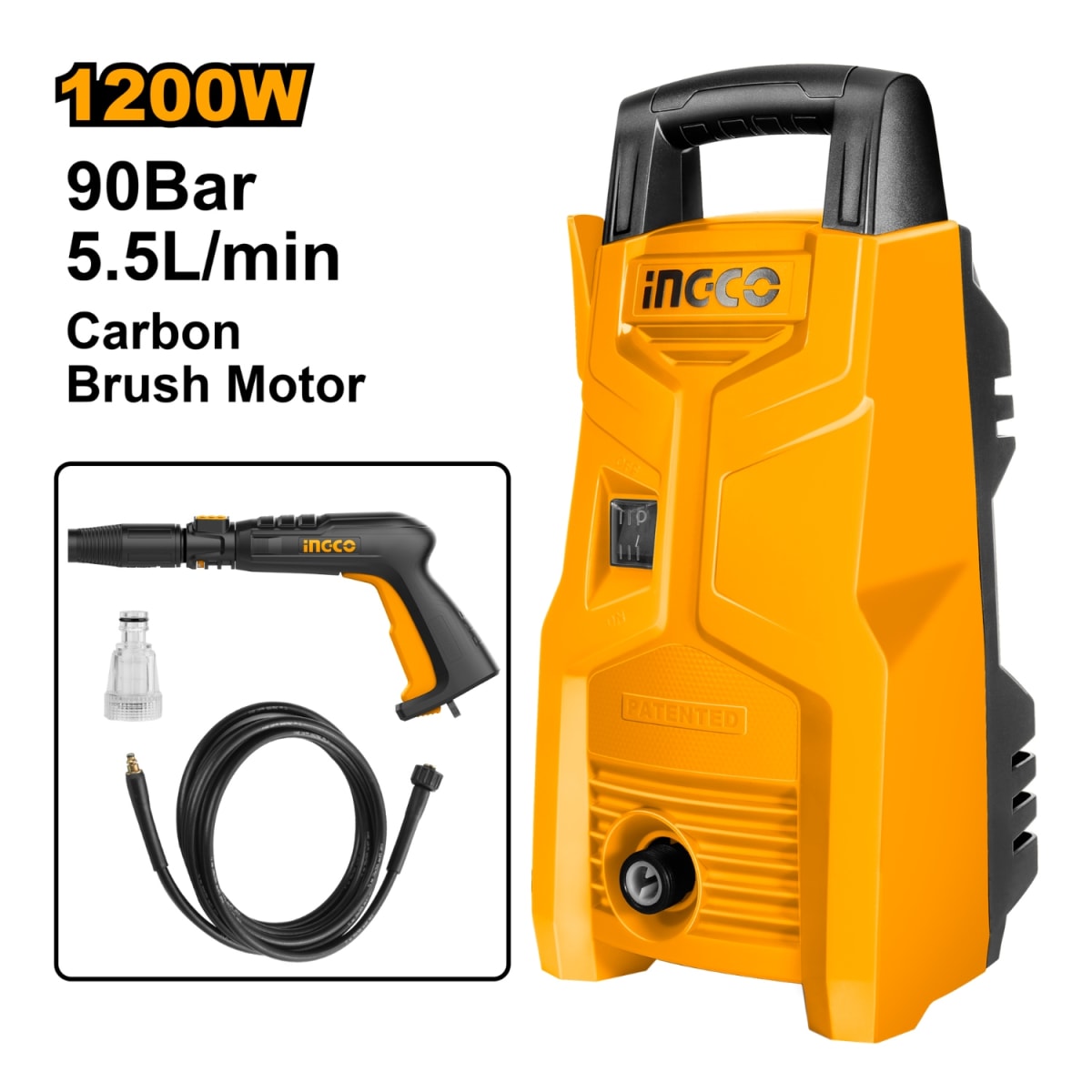 Hidrolavadora 1200W 90 Bar Ingco6