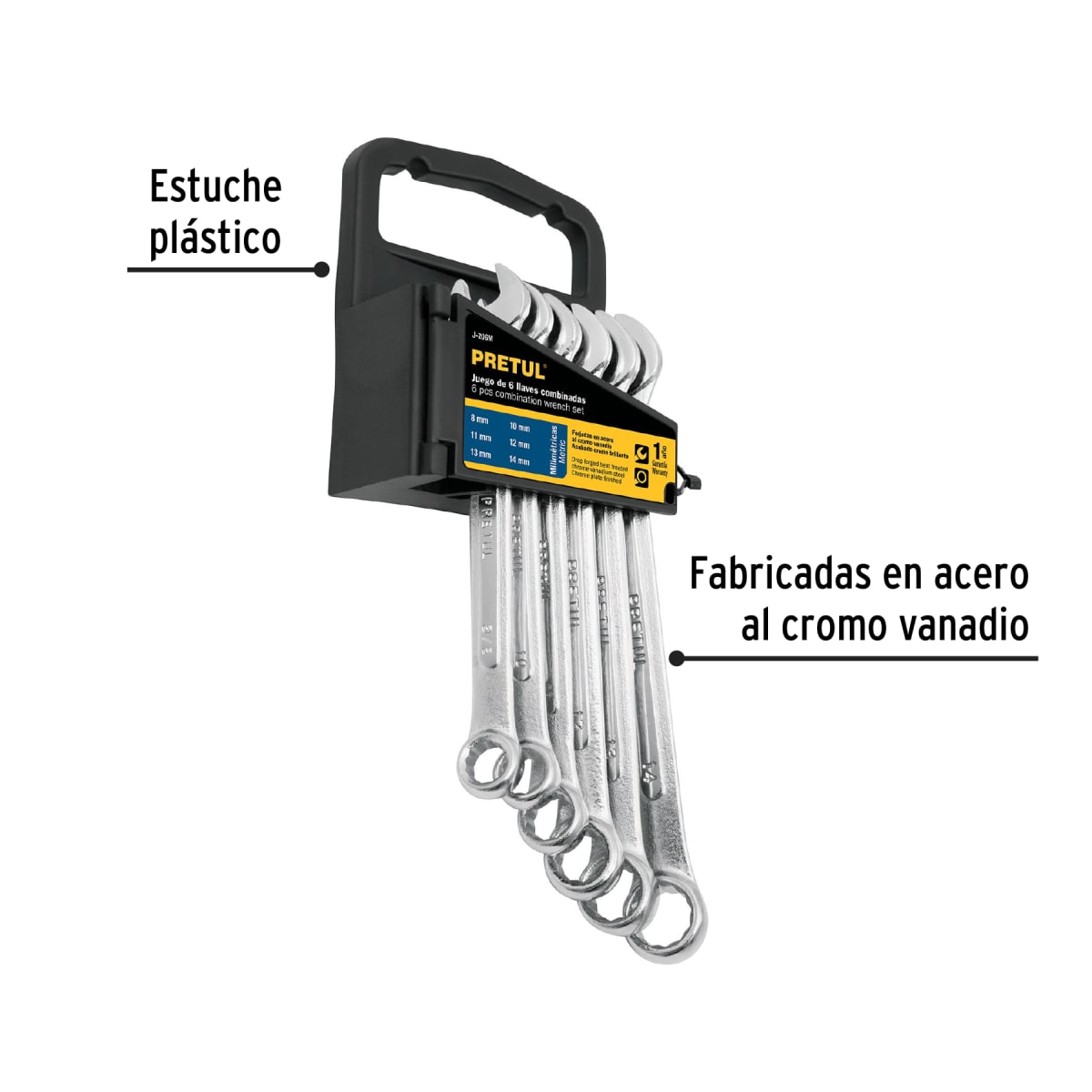 Juego de 6 llaves mixtas mm Pretul2