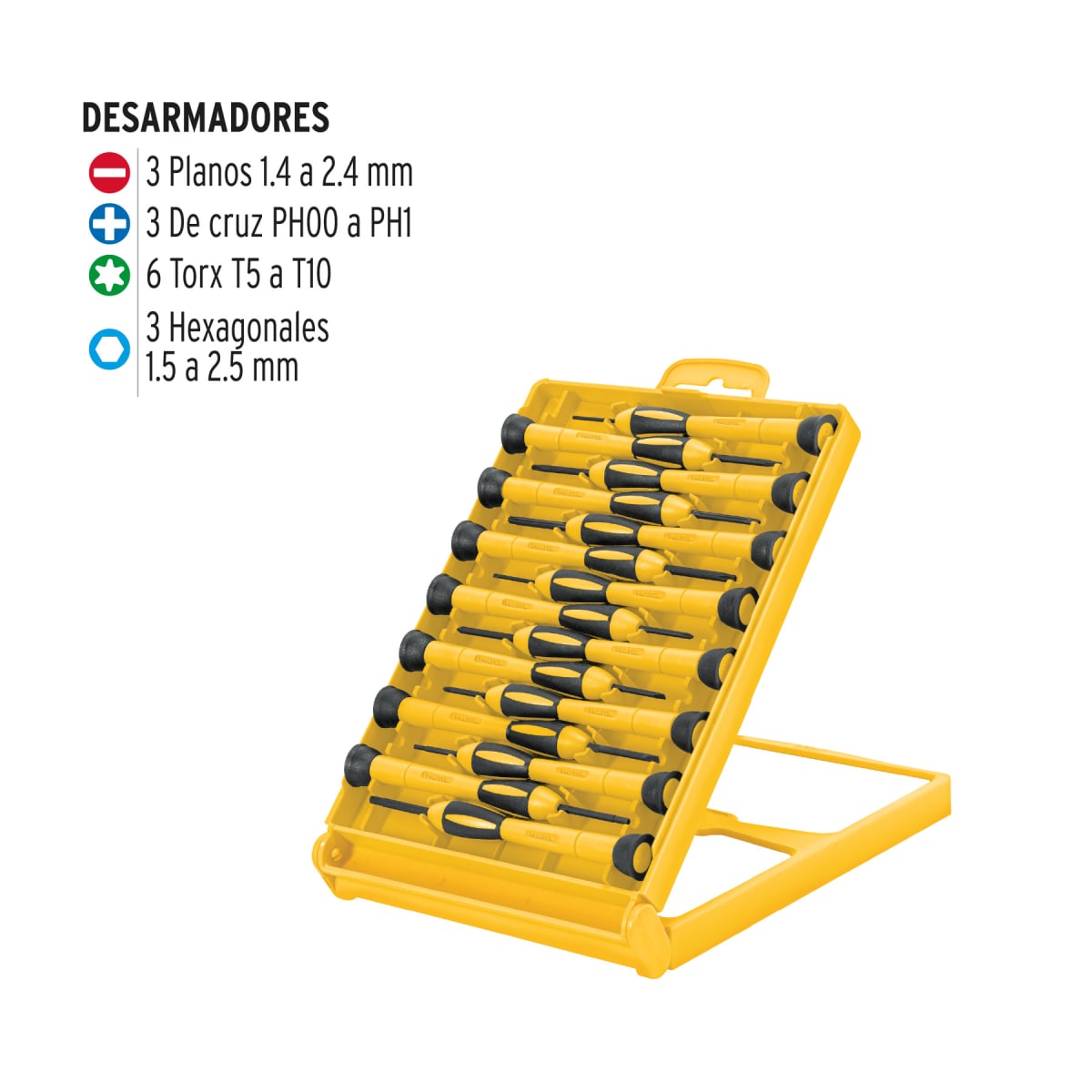 Juego con 15 desarmadores de joyero Pretul2