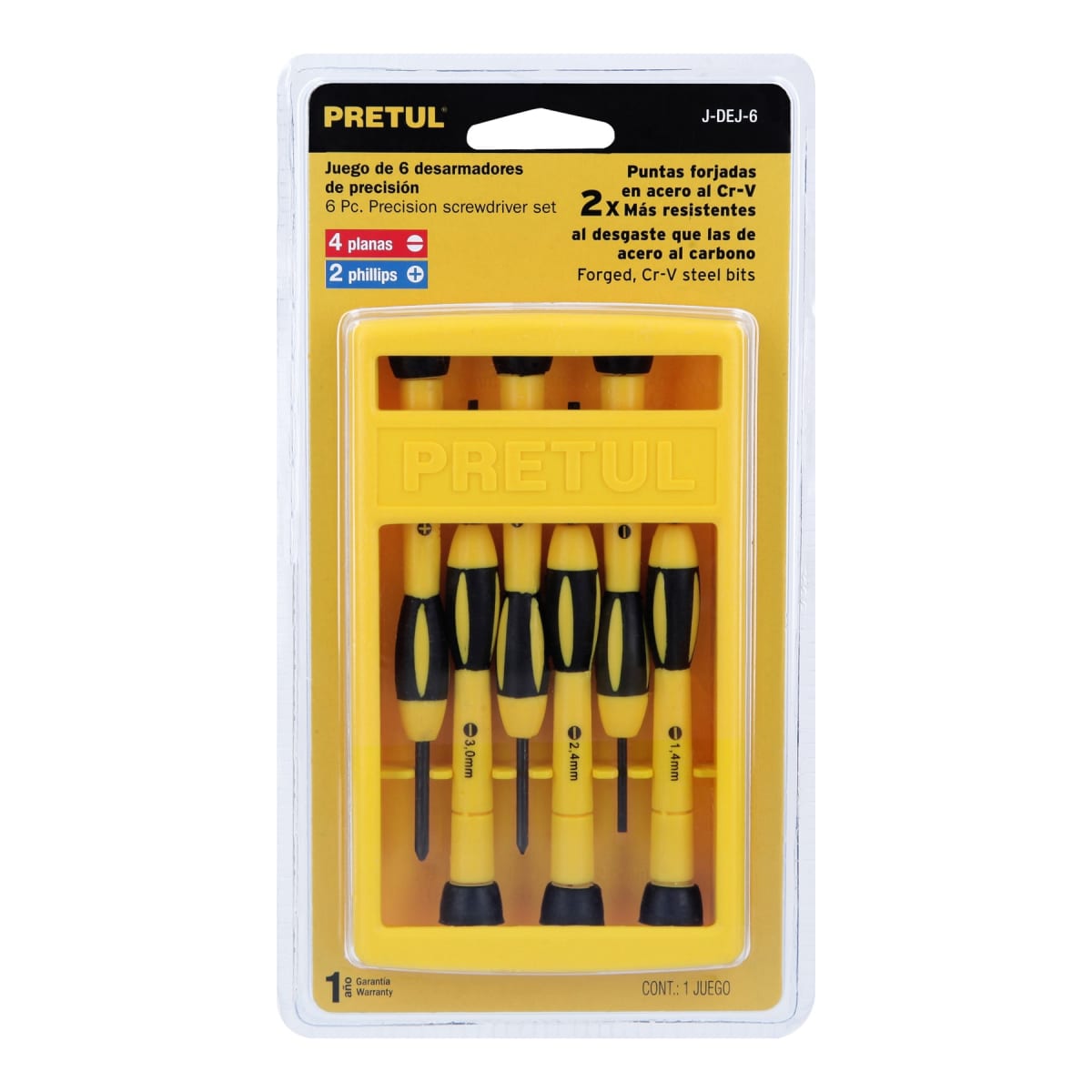 Juego con 6 desarmadores de joyero Pretul1