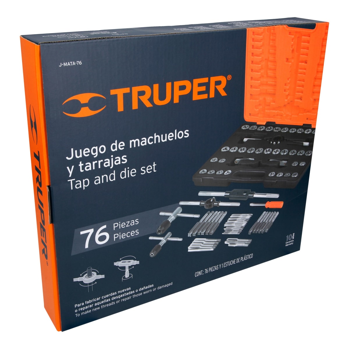 Juego De 76 Piezas De Machos Y Tarrajas Truper4