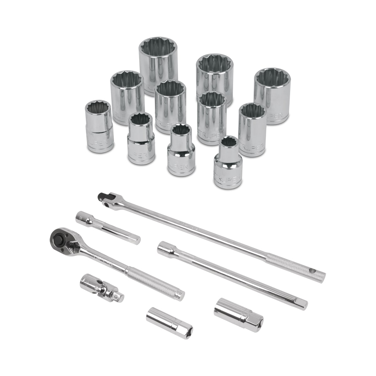 Juego de 18 herramientas cuadro 1/2´´ mm para mecánico Truper4