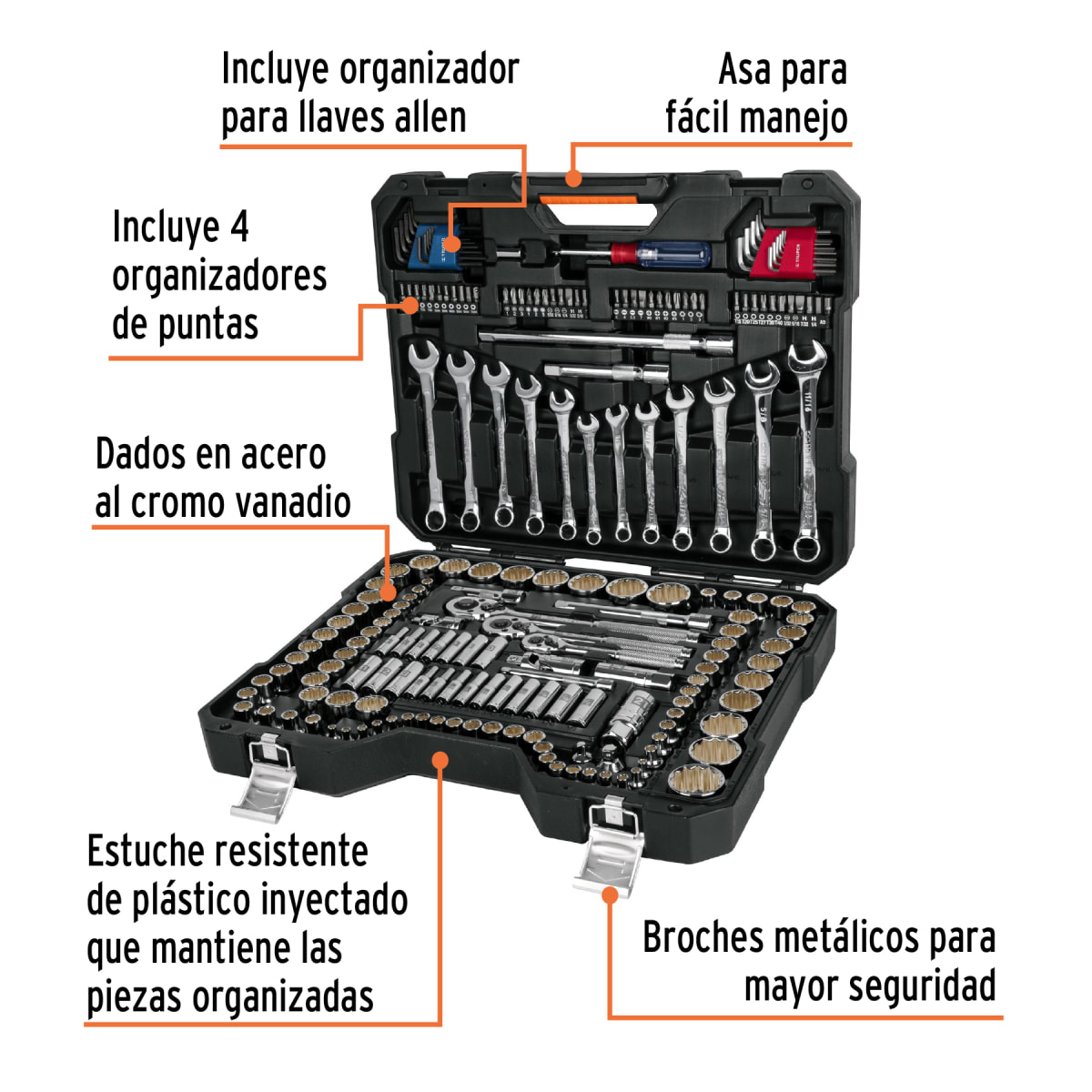 Juego de 199 herramientas mixto Truper3