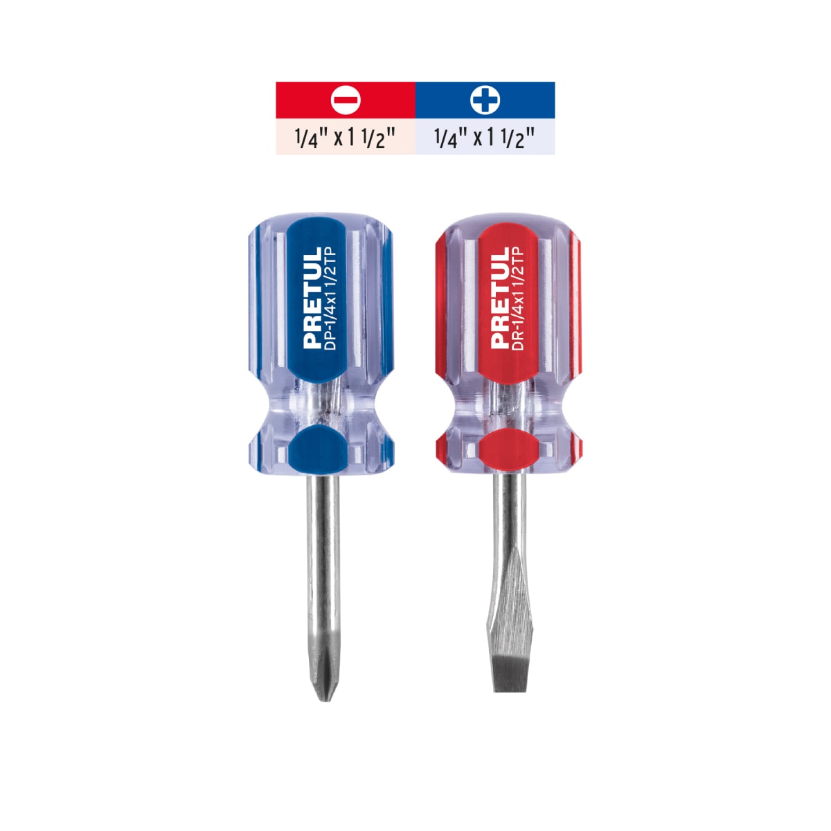 Dúo de desarmadores 1/4 x 1-1/2'' mango de PVC3