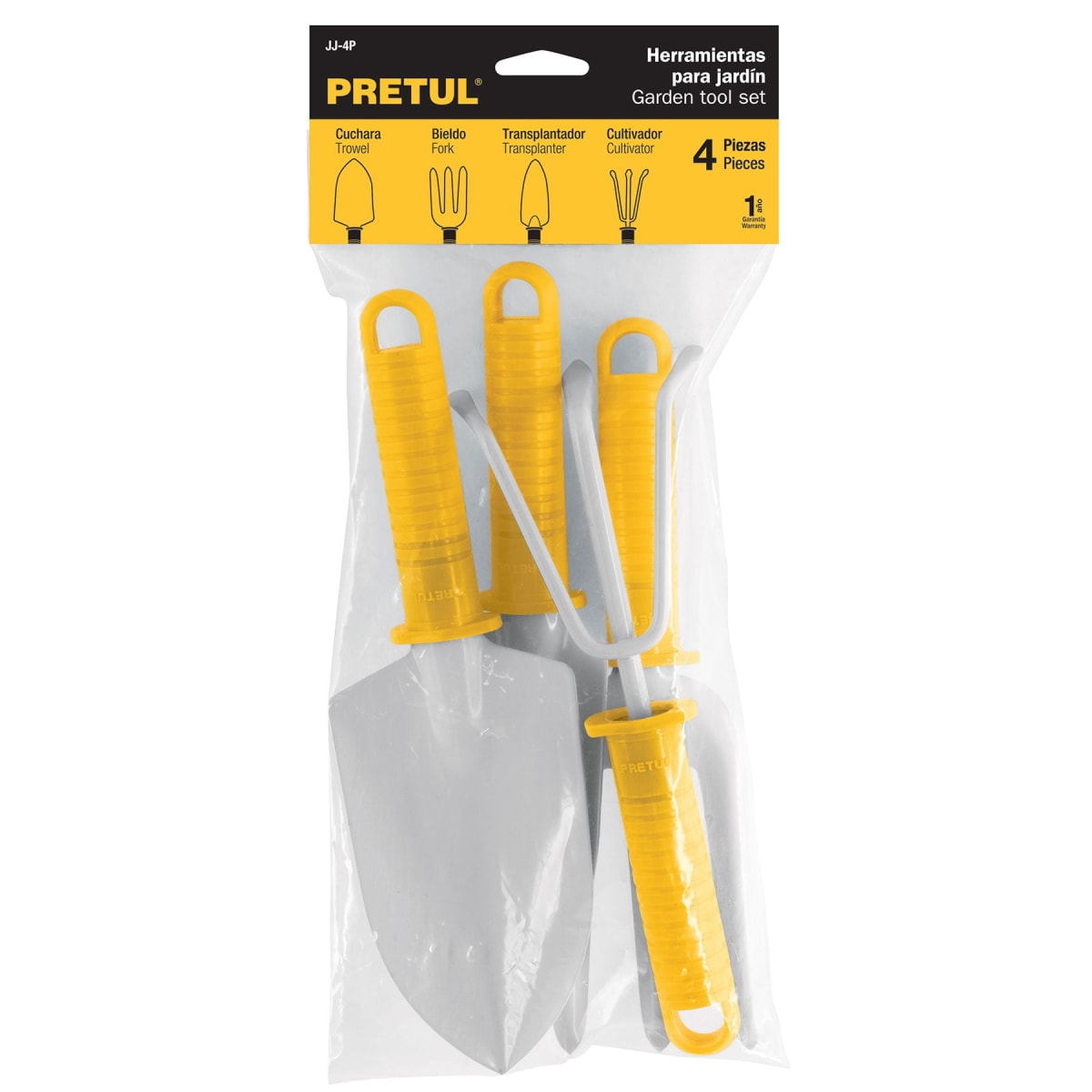 Juego de 4 herramientas de 5'' para jardín Pretul2