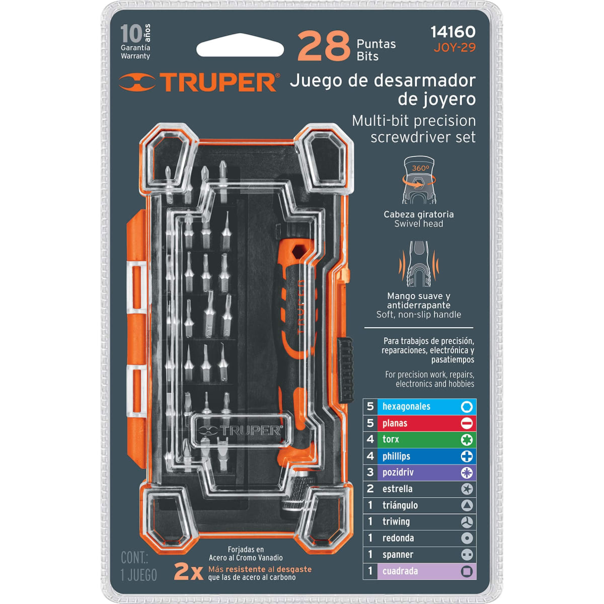 Desarmador de joyero 28 puntas Truper1