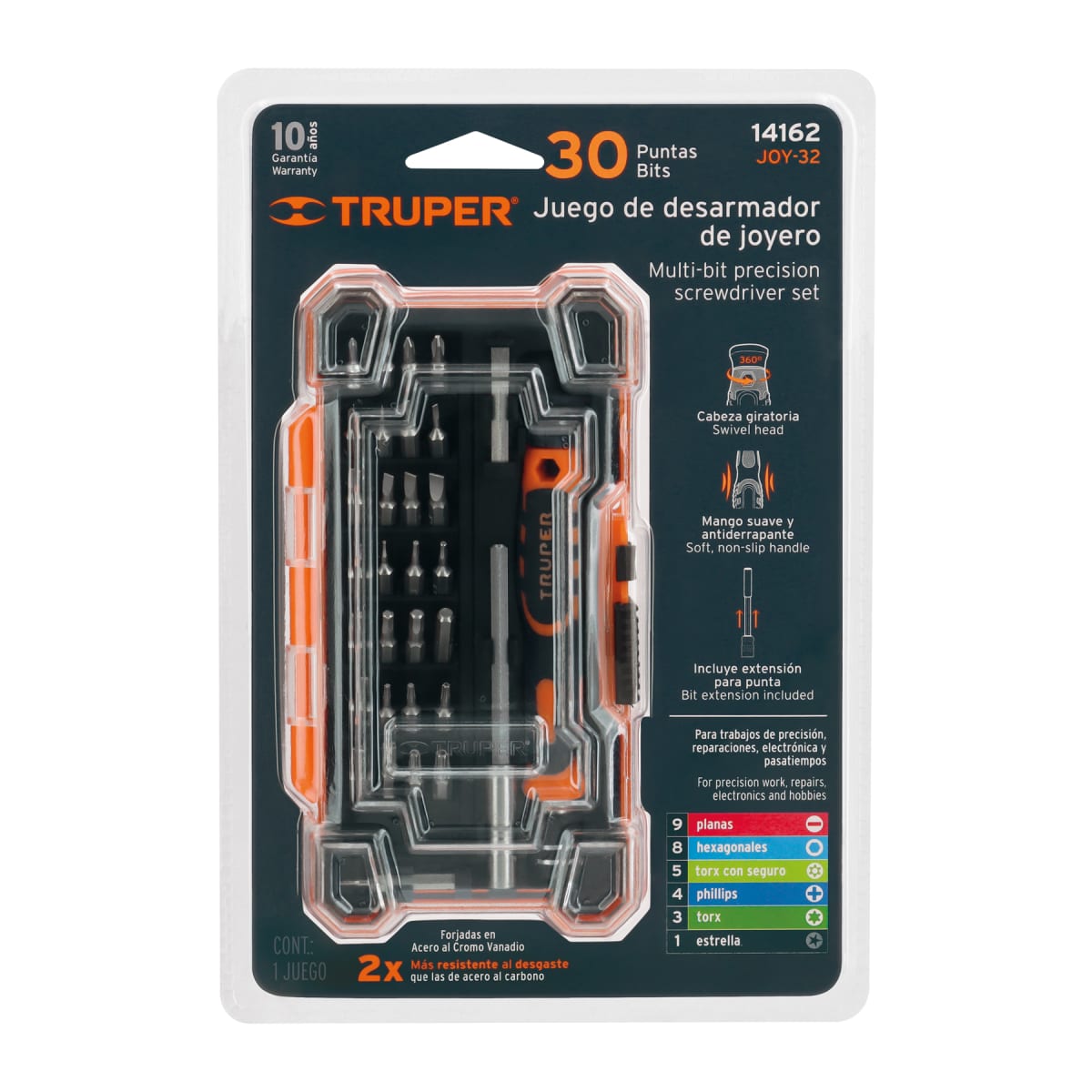 Desarmador joyero con 30 puntas y extensión Truper4