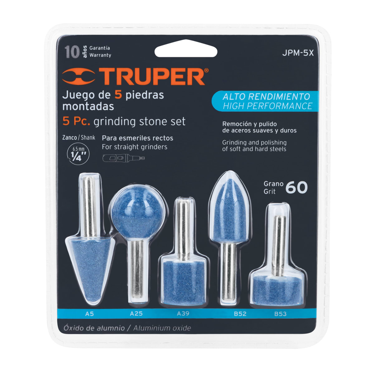 Juego de 5 puntas montadas zanco 1/4´´, alto rendimiento Truper1