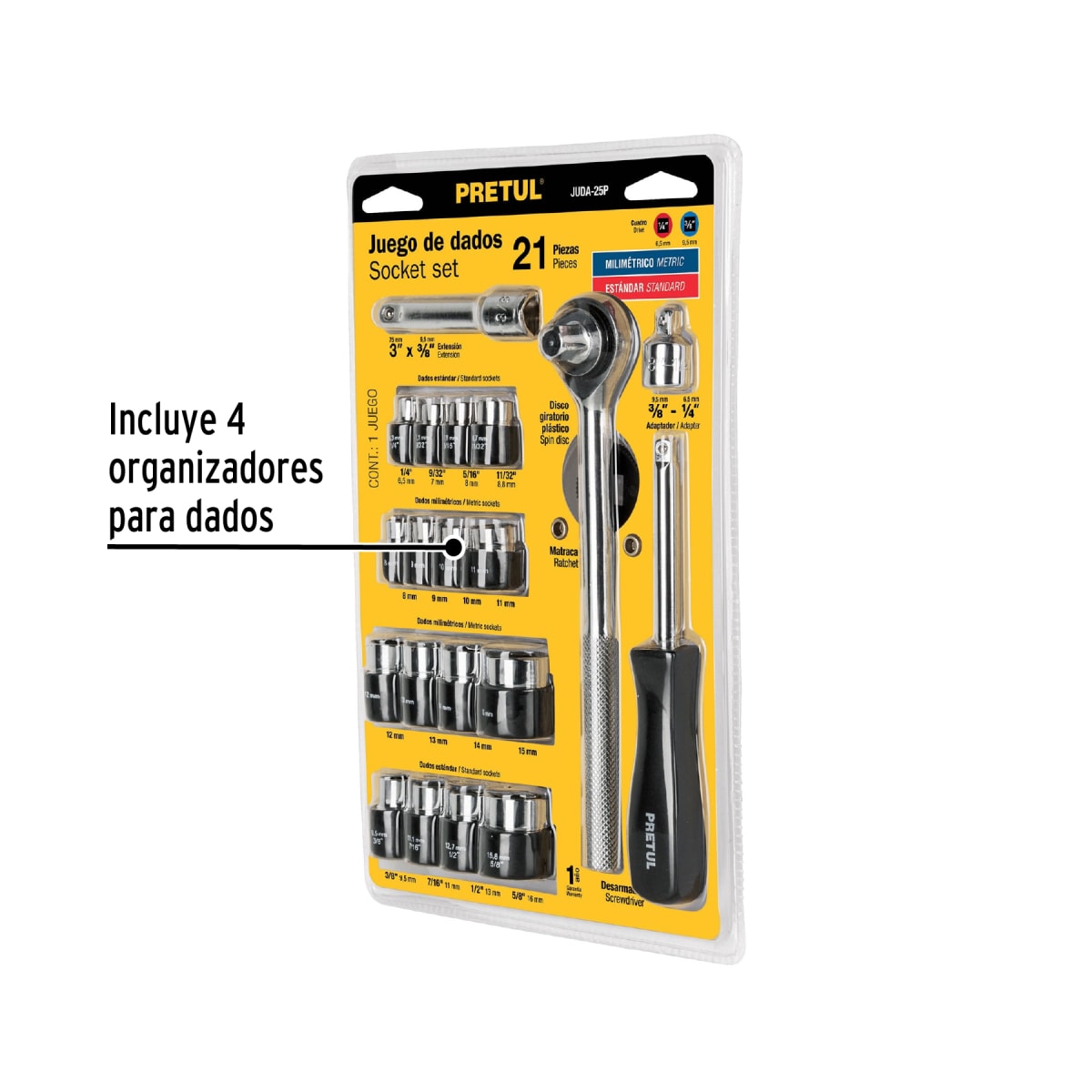 Juego de Ratchet y Dados 3/8